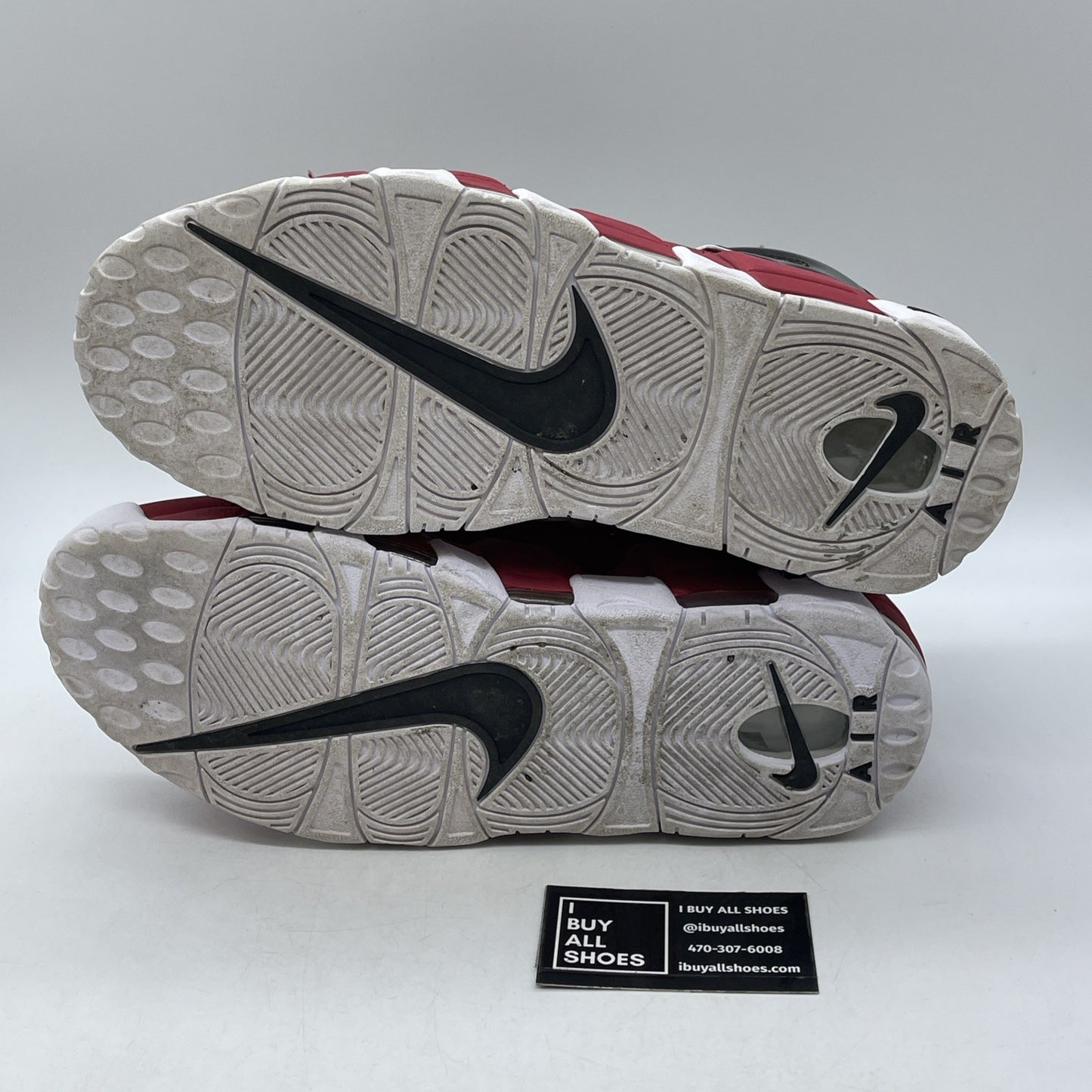 Size 12 - Nike Air More Uptempo Bulls Red Black Suede Leather (921948-600)