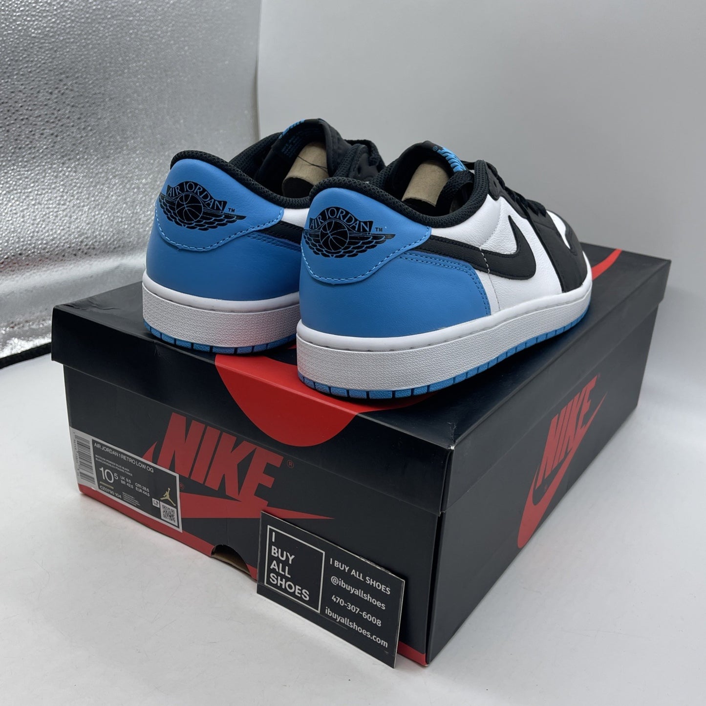 Size 10.5 - Air Jordan 1 Retro OG Low UNC (CZ0790-104)