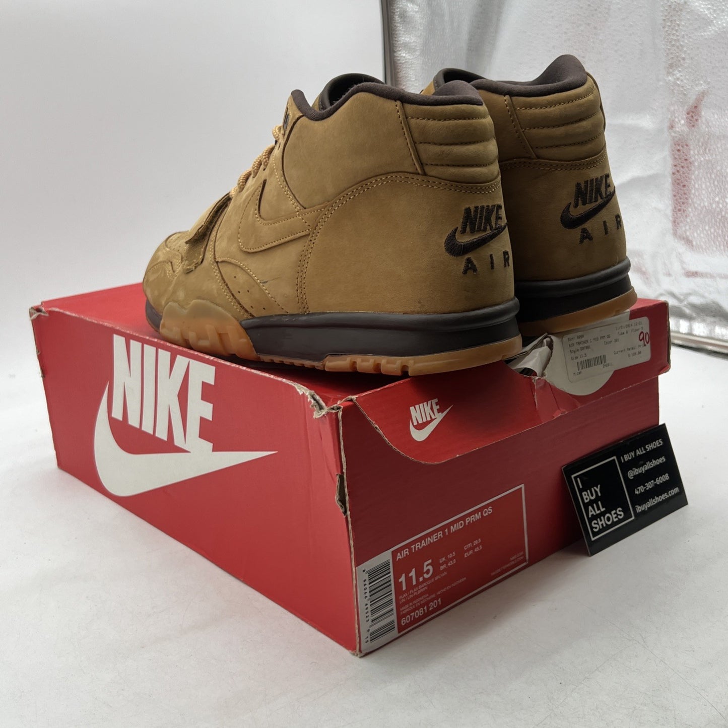 Size 11.5 - Nike Air Trainer 1 Prm Qs Mid Flax (607081-201)