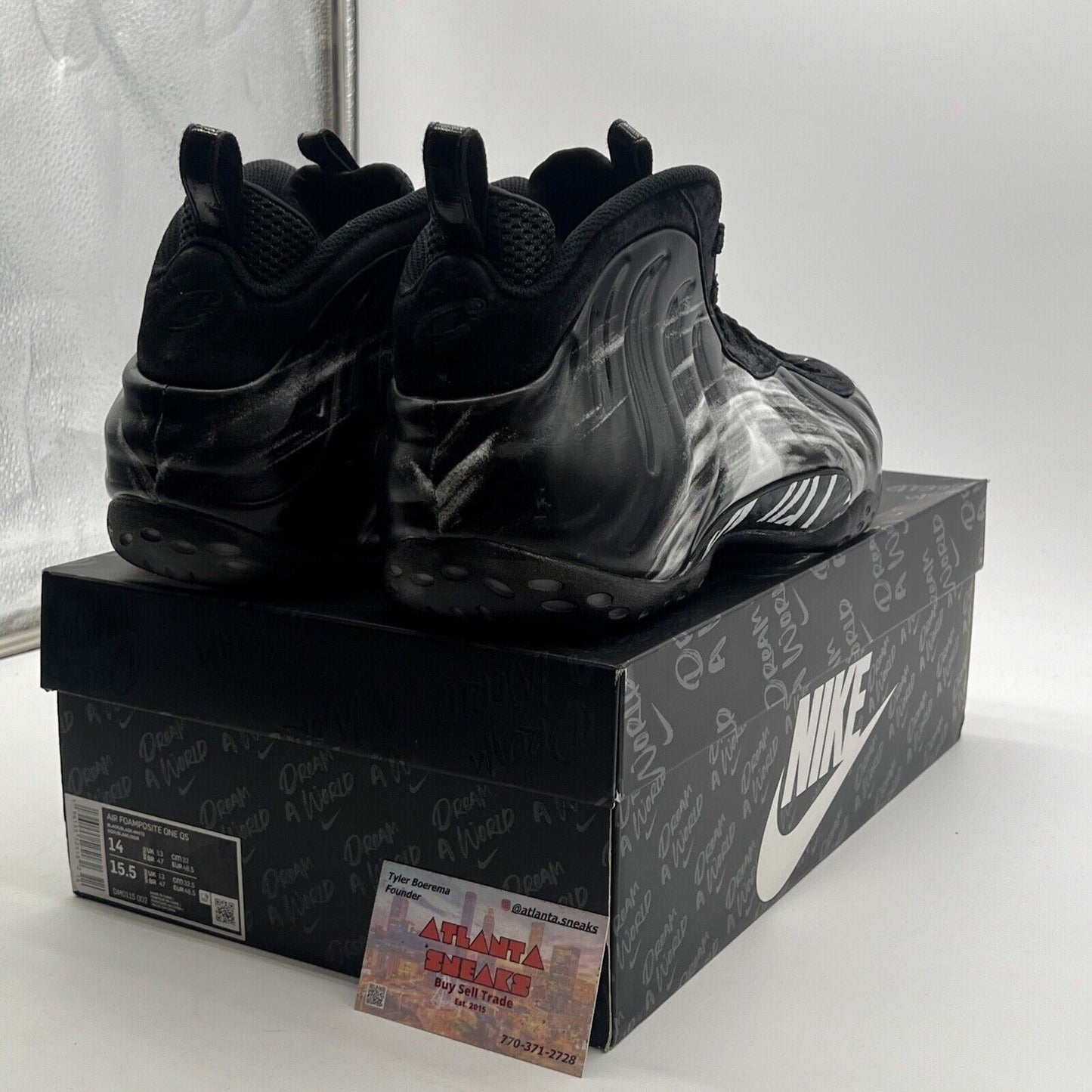 Size 14 - Nike Air Foamposite One QS Dream A World - Black (DM0115-002)