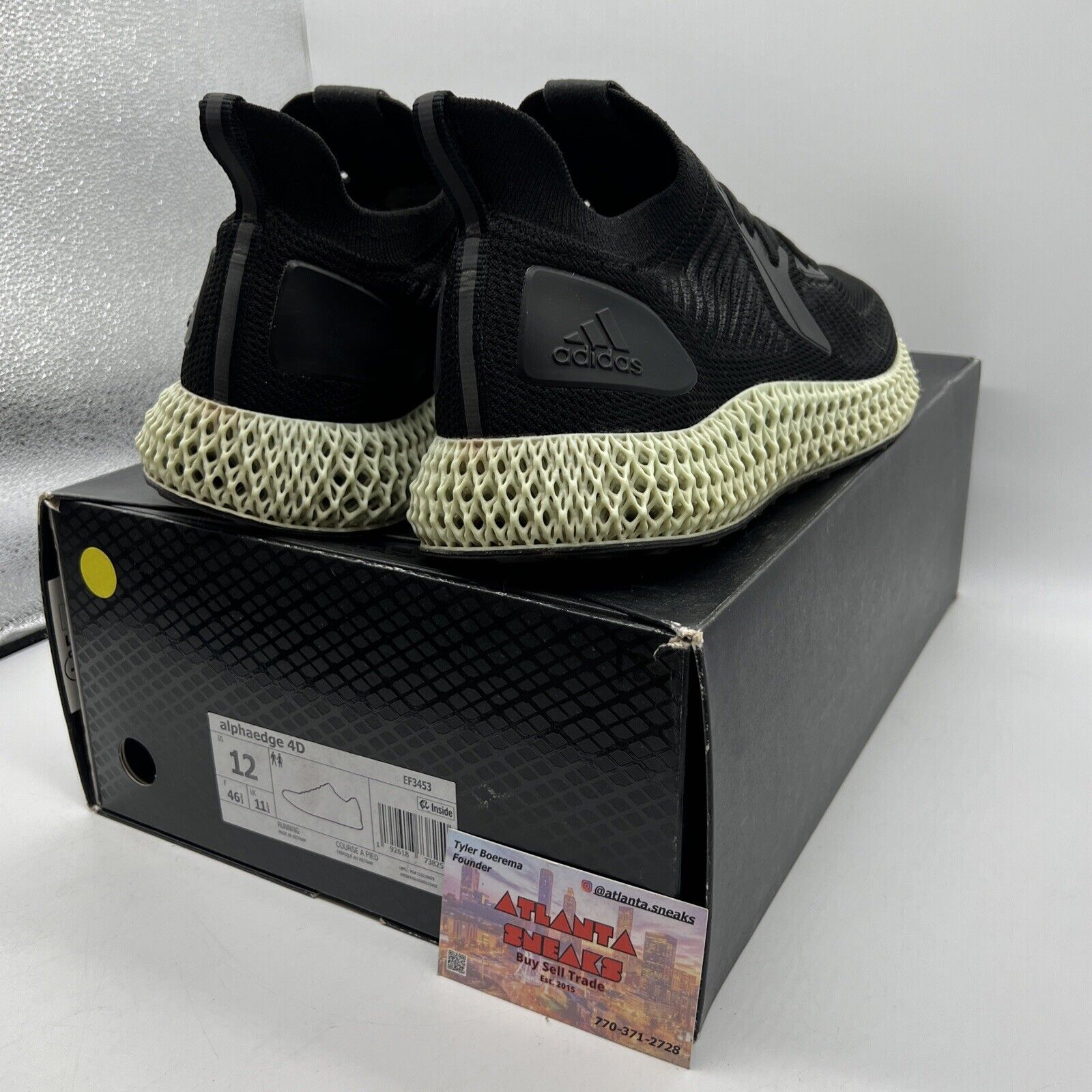 Size 12 - adidas AlphaEdge 4D Core Black (EF3453)