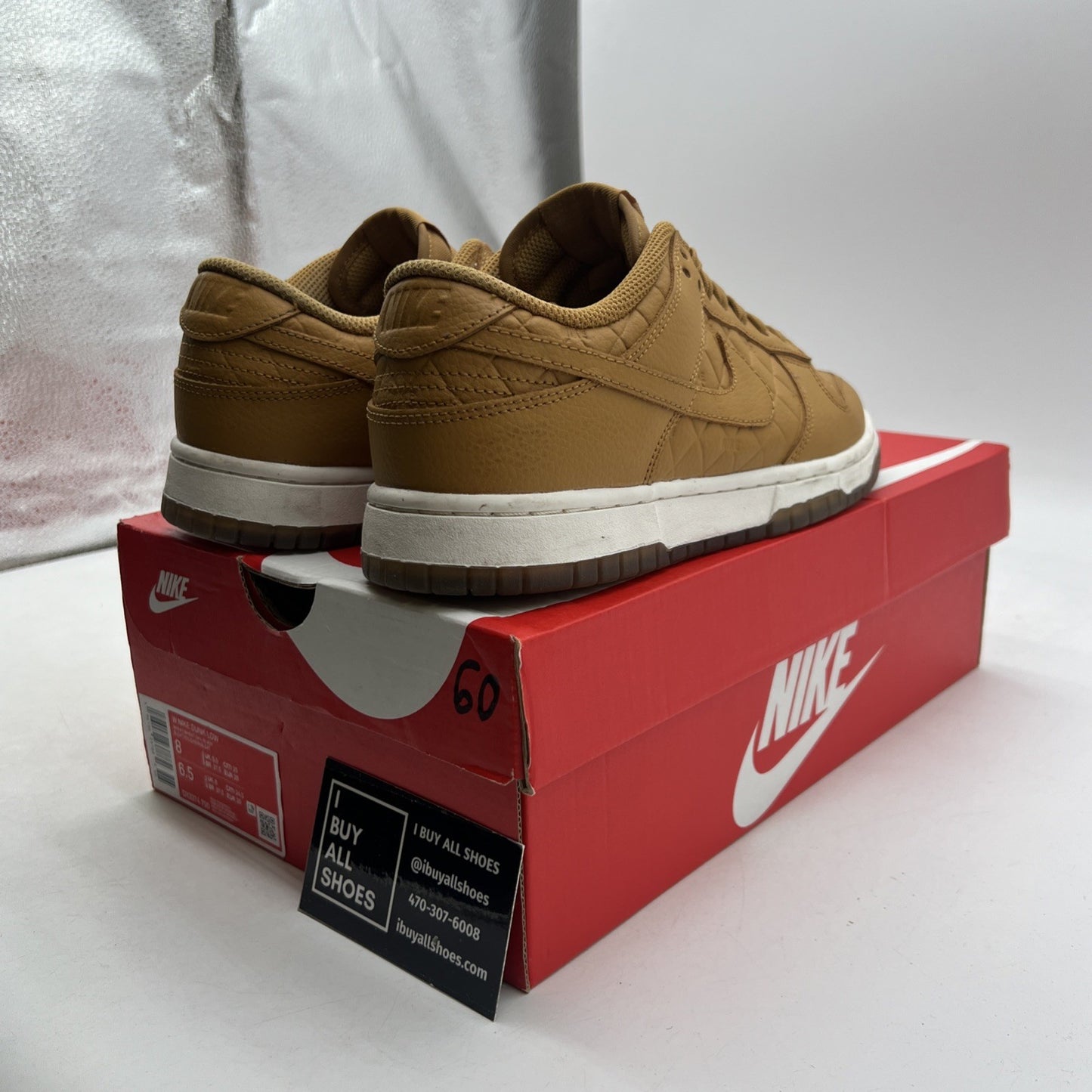 Size 8 - Nike Dunk Low Quilted Wheat W (DX3374-700)