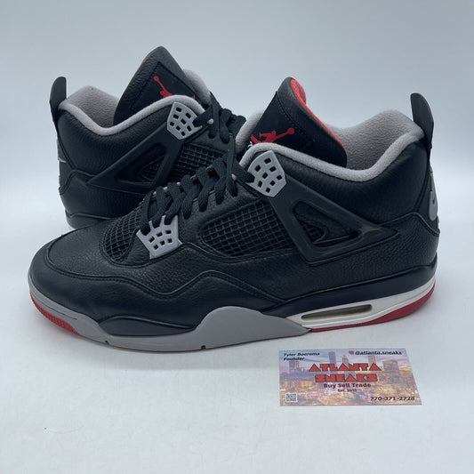 Size 13 - Air Jordan 4 Retro Bred Reimagined Black Red Black Grey (FV5029-006)