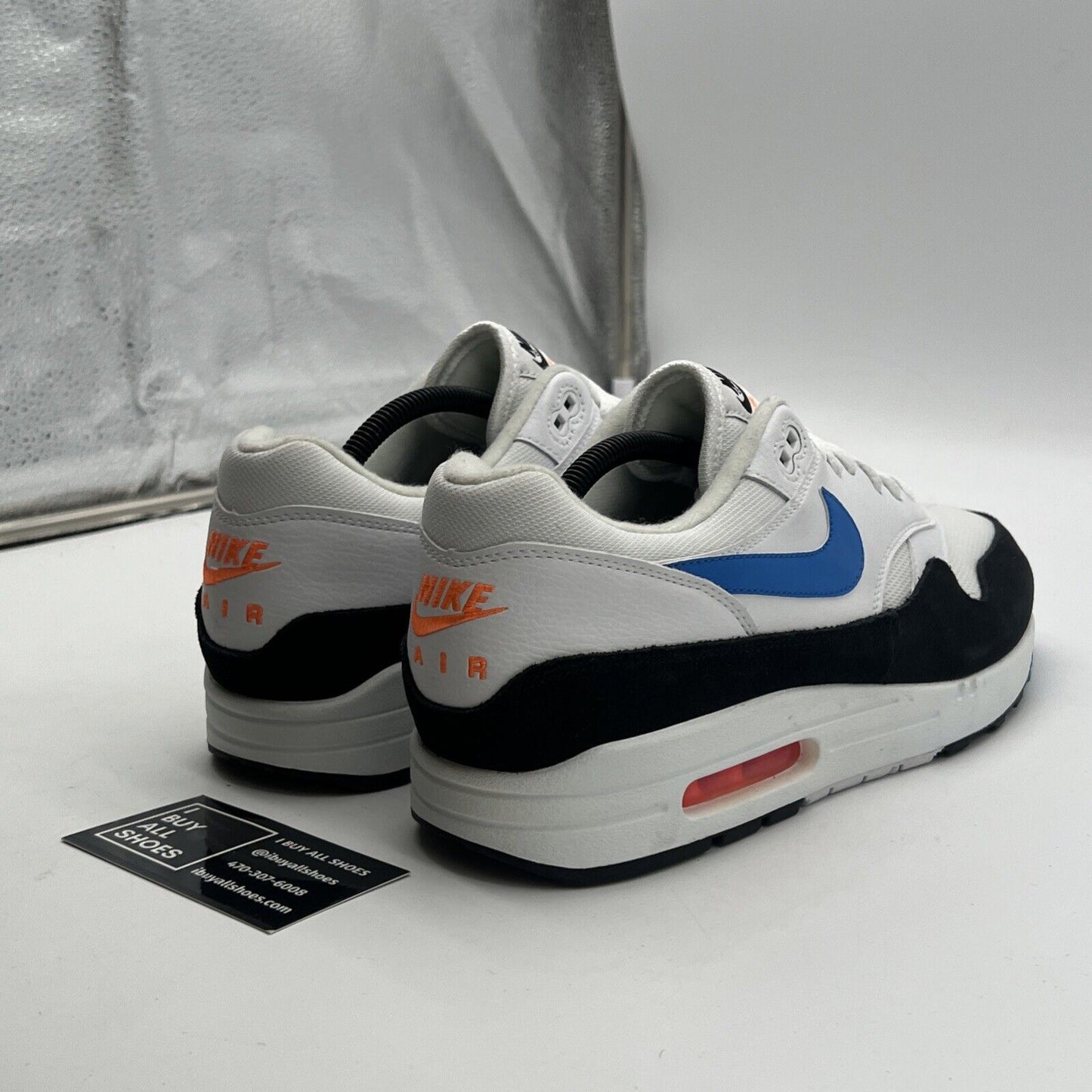 Size 11.5 - Nike Air Max 1 Photo Blue Total Orange (AH8145-112)