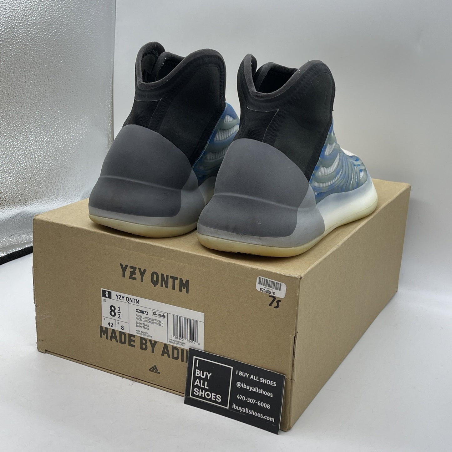 Size 8.5 - adidas Yeezy Quantum Frozen Blue Grey Black Tan (GZ8872)