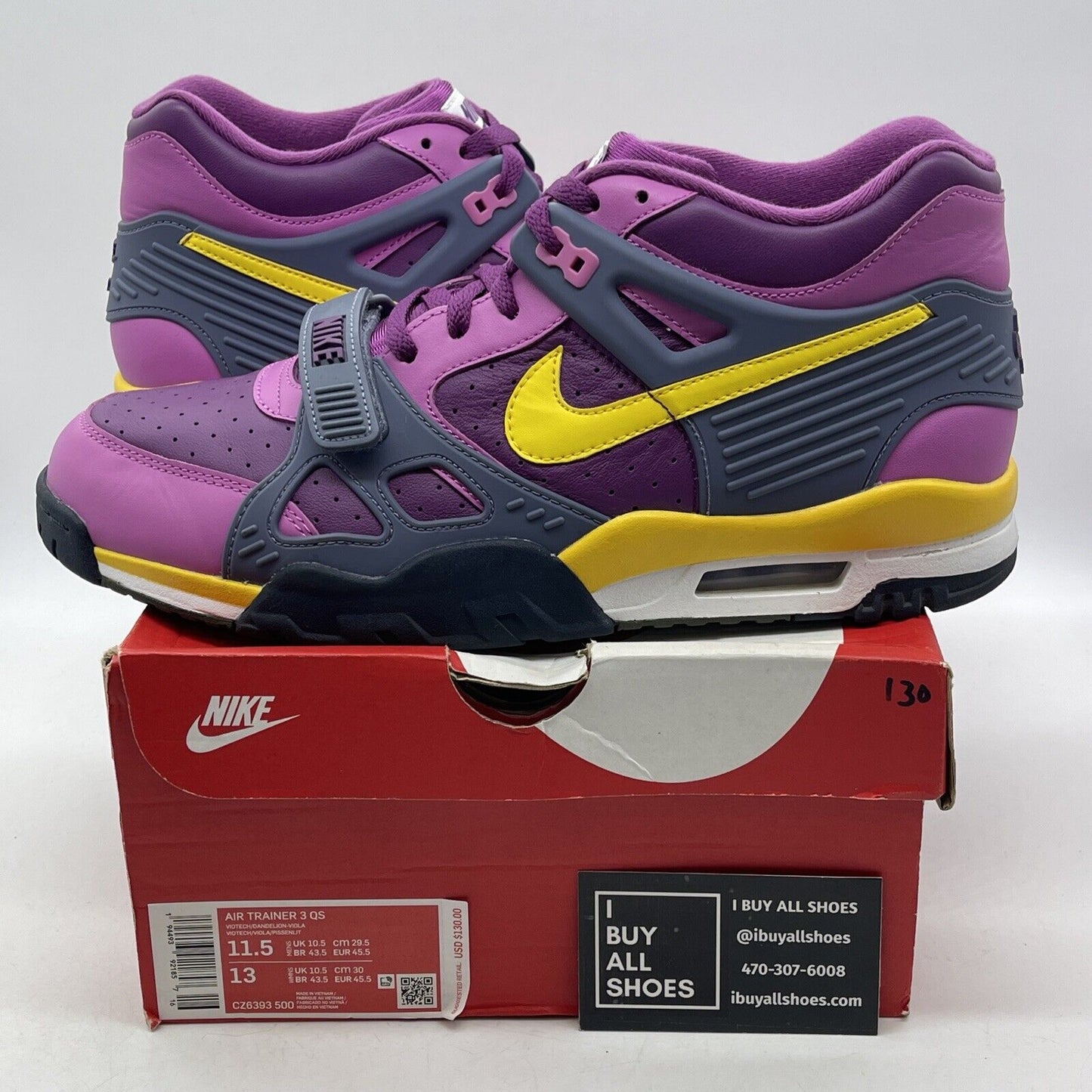 Size 10.5 - Nike Air Trainer 3 Retro 2020 Viotech Purple Leather (CZ6393-500)