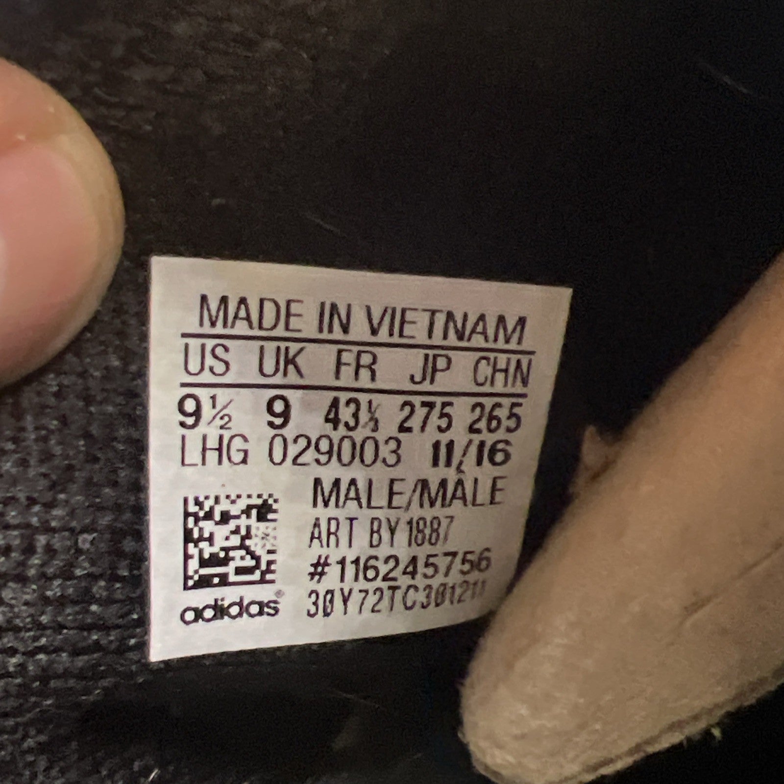 Size 9.5 - adidas NMD_R1 PK Black Gum (BY1887)