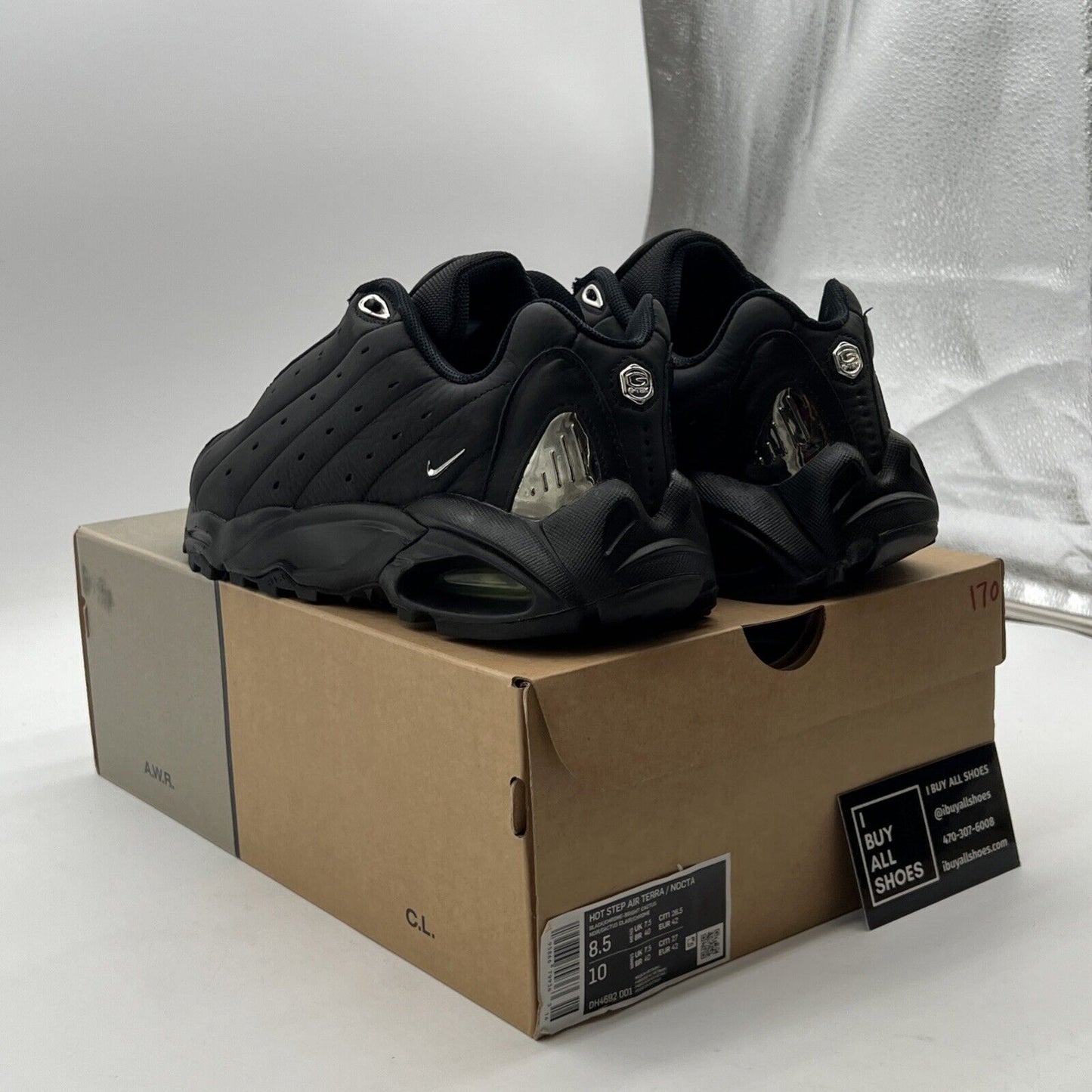 Size 8.5 - Nike NOCTA x Hot Step Air Terra Black (DH4692-001)