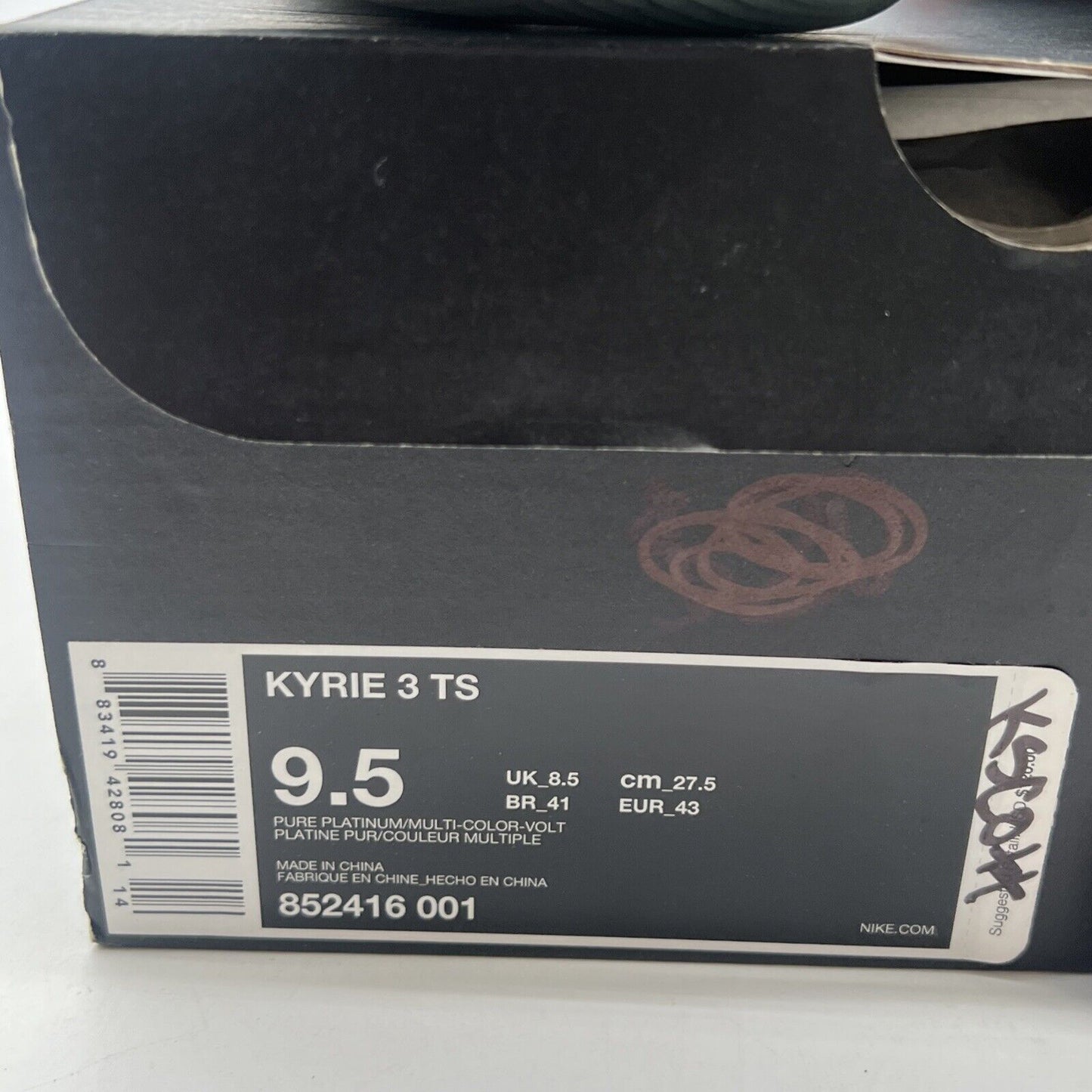 Size 9.5 - Nike Kyrie 3 Time to Shine (852416-001)