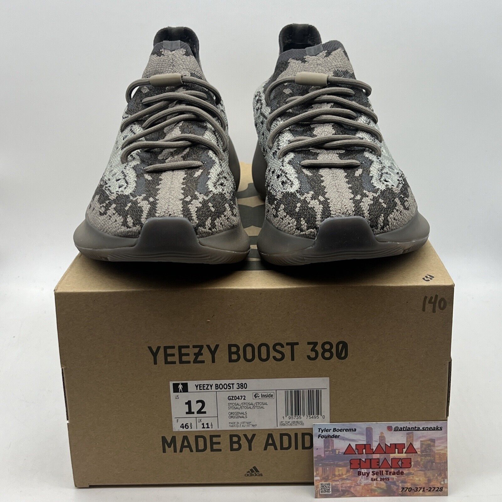 Size 12 - adidas Yeezy Boost 380 Stone Salt Grey Black (GZ0472)