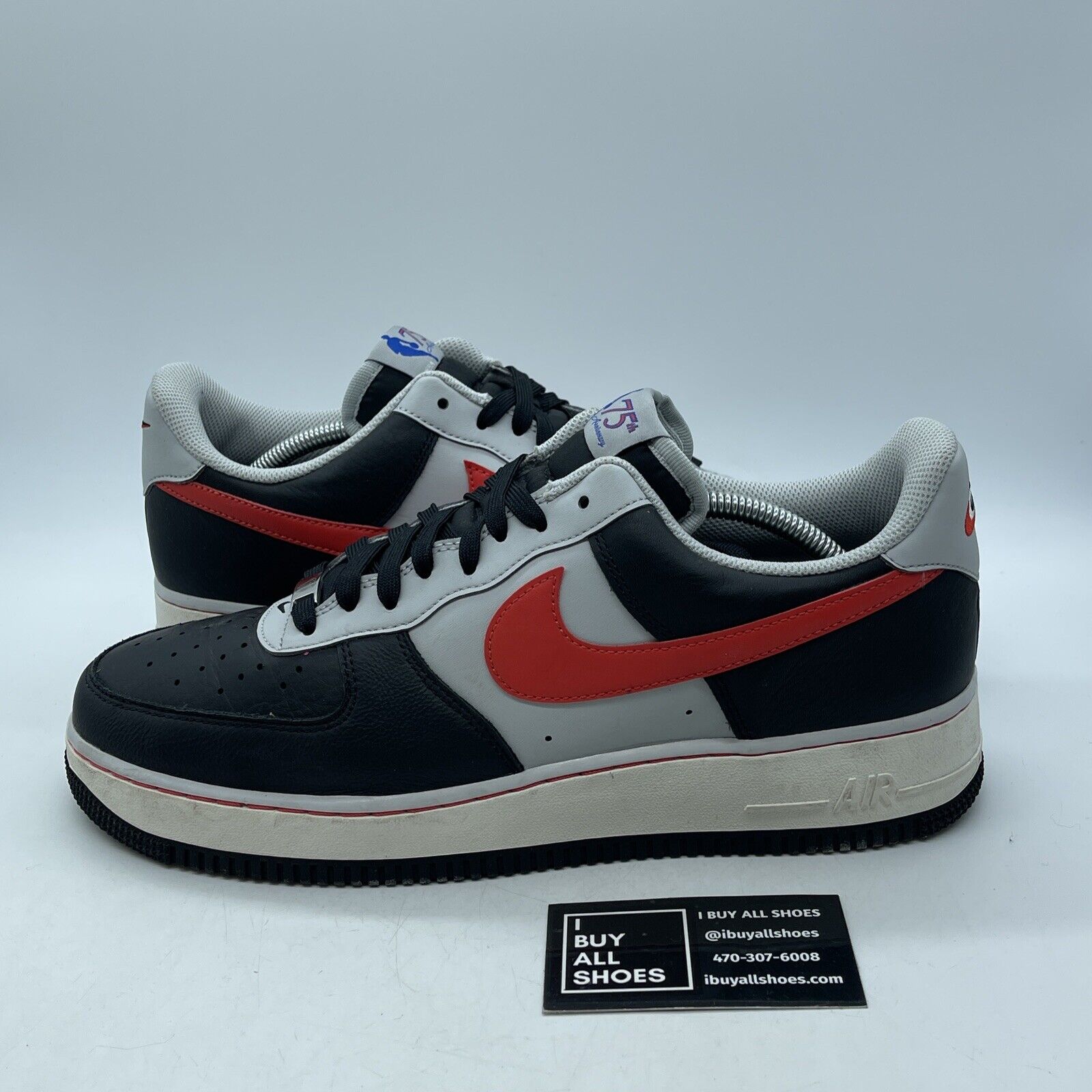 Size 12- Nike Air Force 1 '07 LV8 x NBA 75th Anniversary Trail Blazers Black
