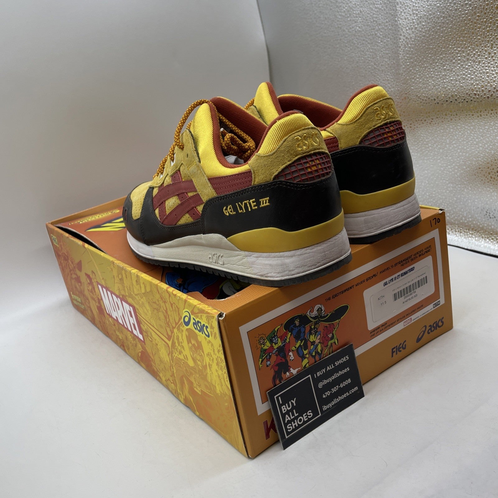 Size 11.5 Kith x Marvel x Asics Gel Lyte 3 '07 Remastered X-Men 60th Anniversary