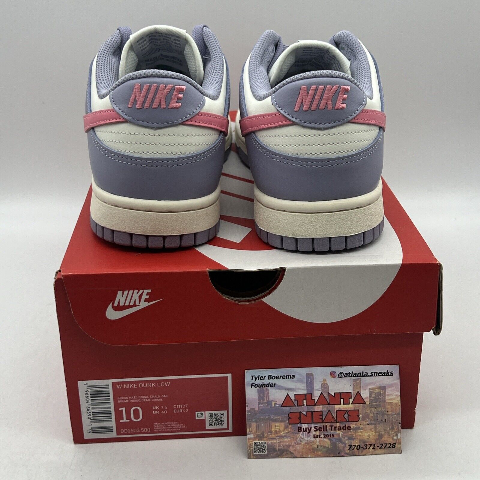 Women's Nike Dunk Low Indigo Haze Coral Chalk Purple Pink Sail DD1503-500 Sz 10