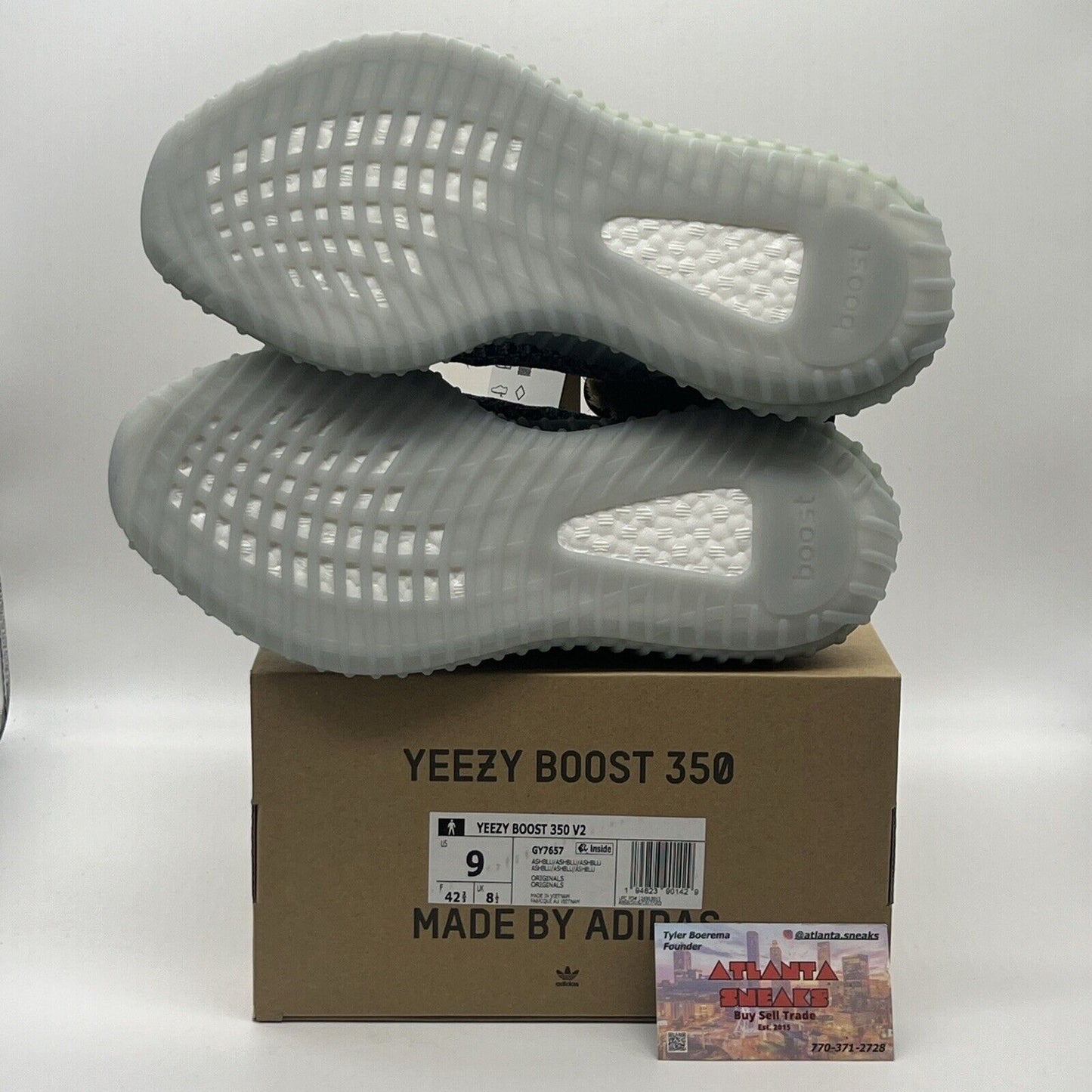 Size 9 - adidas Yeezy Boost 350 V2 Ash Blue Brand New Og All Ds Blue Grey