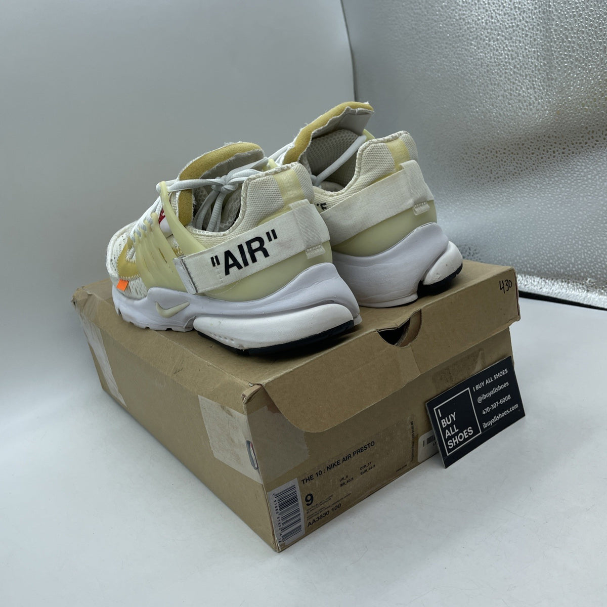 Size 9 - Nike Air Presto x Off-White White 2018 (AA3830-100)