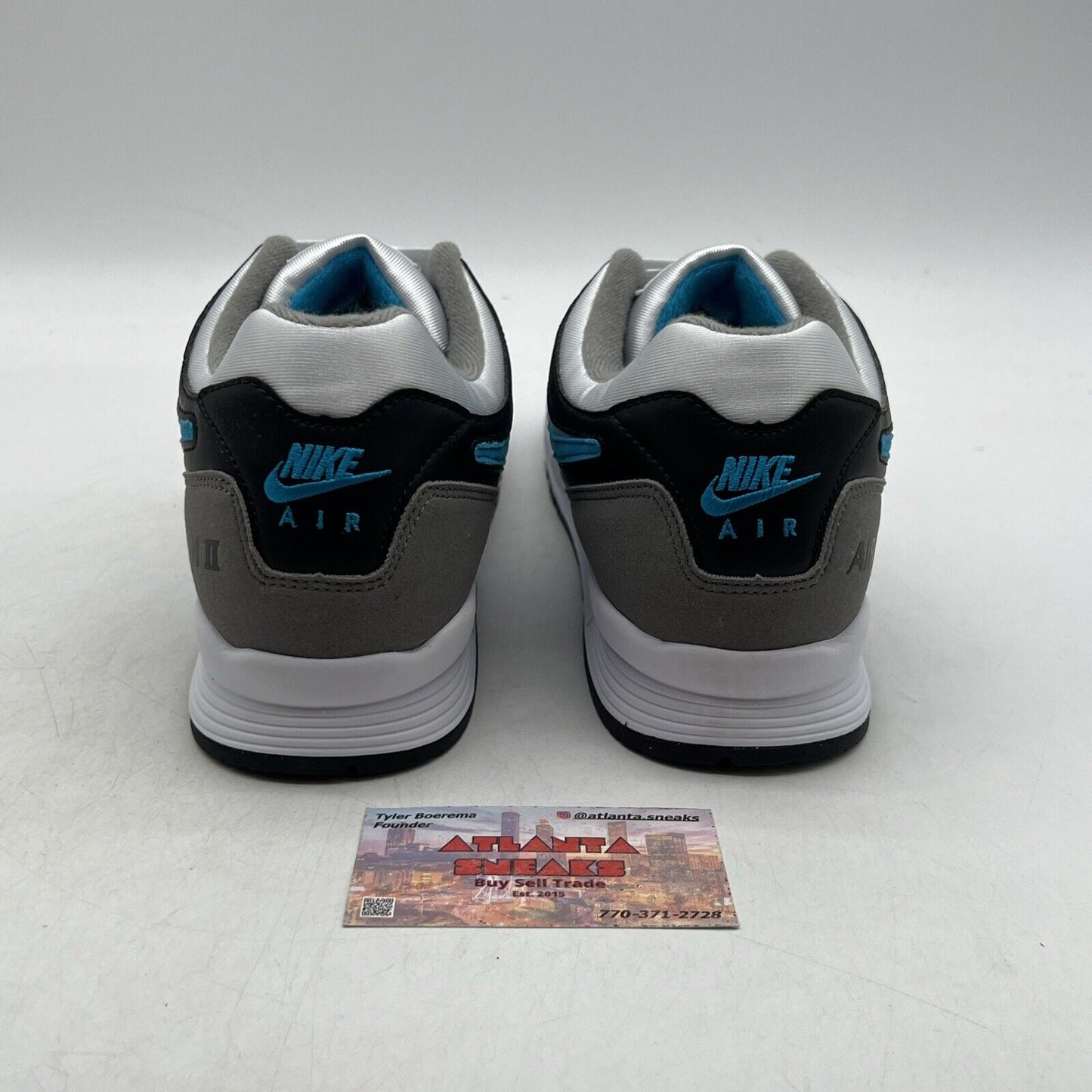 Size 12 - Nike Air Span 2 Laser Blue White Black Leather (AH8047-001)