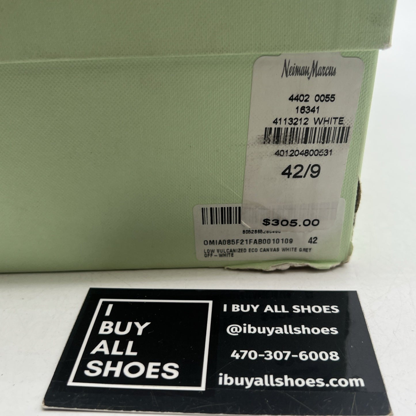Size 42 - Off-White Vulc Sneaker White ,Light Blue, Grey (OMIA085F21FAB0010109)