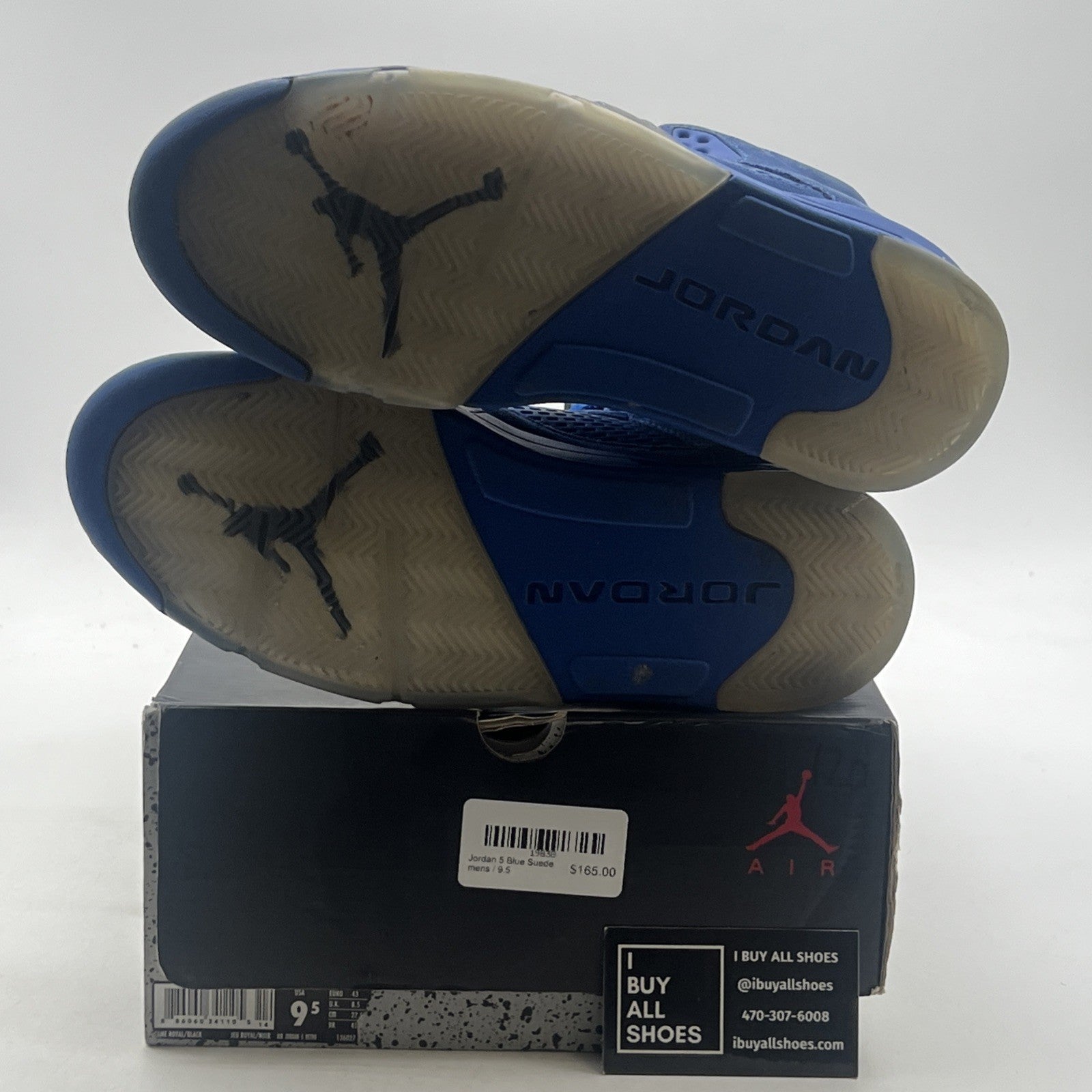 Size 9.5 - Air Jordan 5 Retro Blue Suede (136027-401)