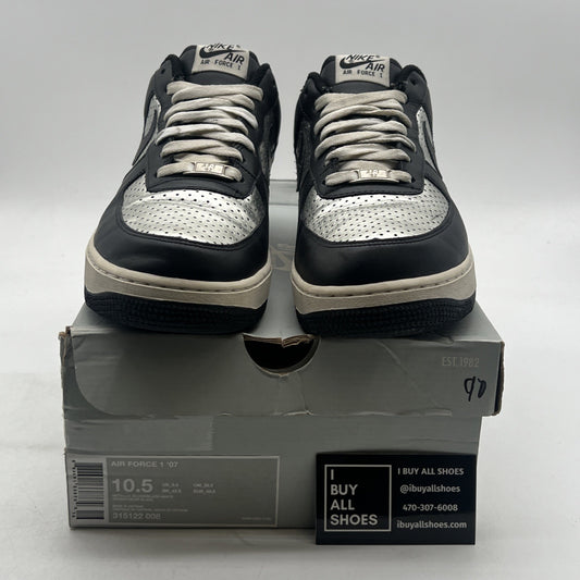 Size 10.5 - Nike Air Force 1 '07 Metallic Silver (315122-008)