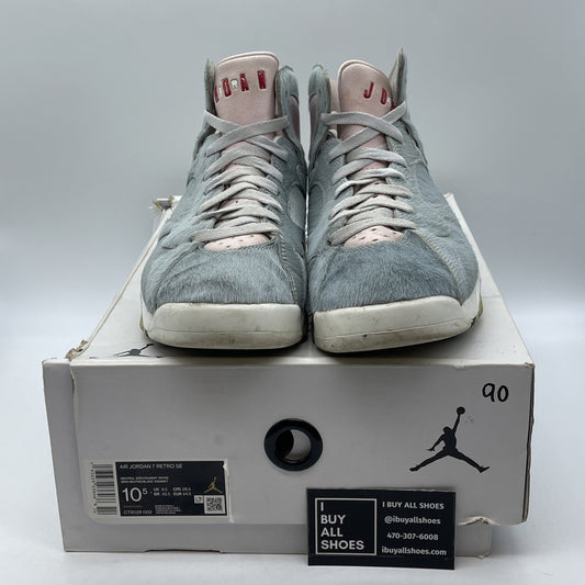 Size 10.5 - Air Jordan 7 Retro SE Hare 2.0 Grey Pink Suede (CT8528-002)