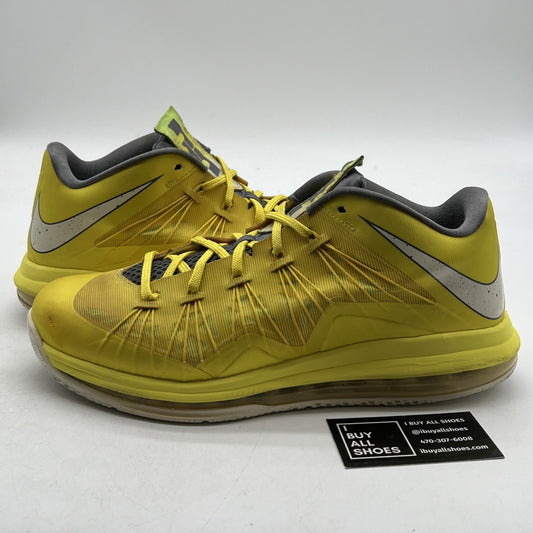 Size 11.5 - Nike Air Max LeBron 10 Low Sonic Yellow (579765-700)