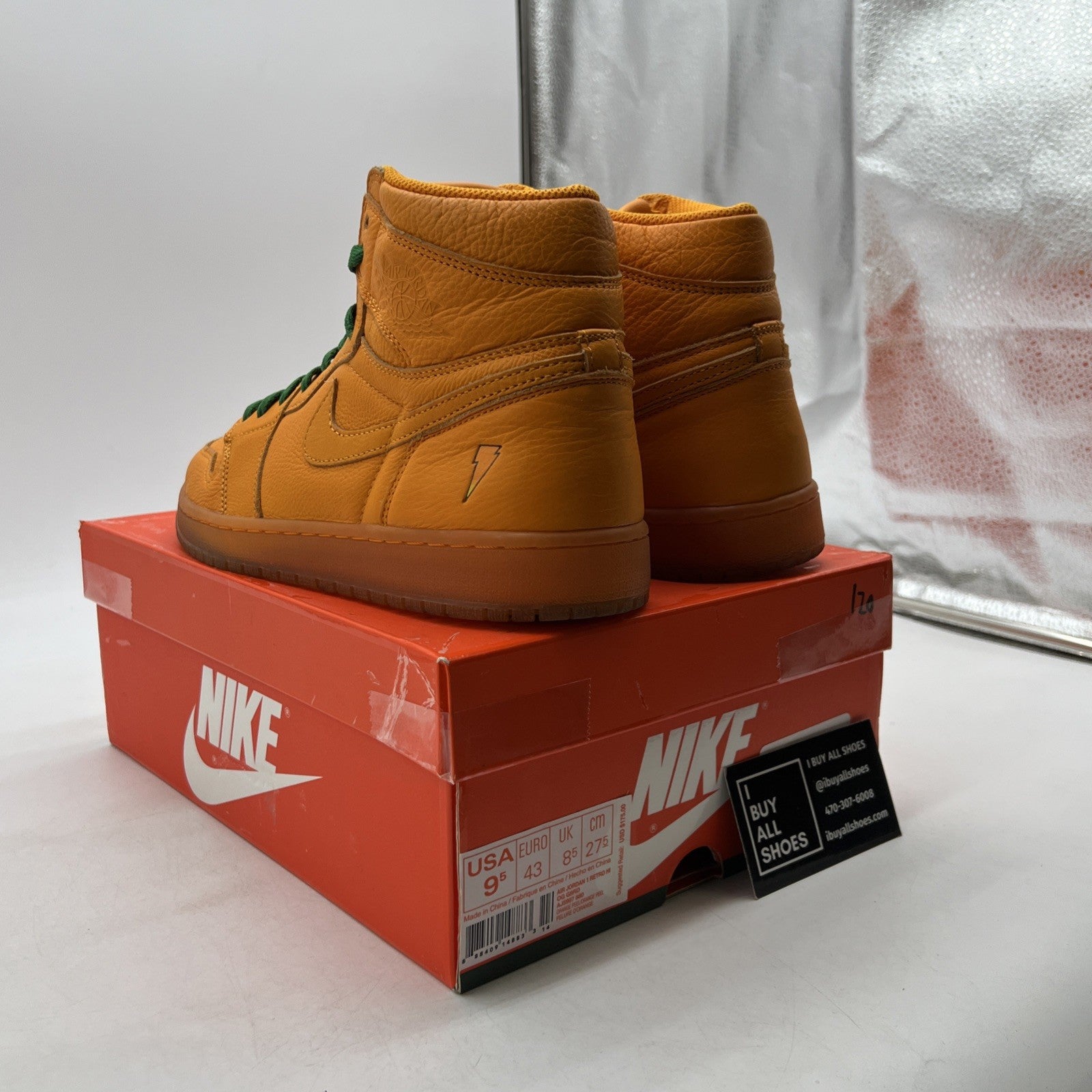 Size 9.5 - Air Jordan 1 Retro OG G8RD High Orange Peel (AJ5997-880)