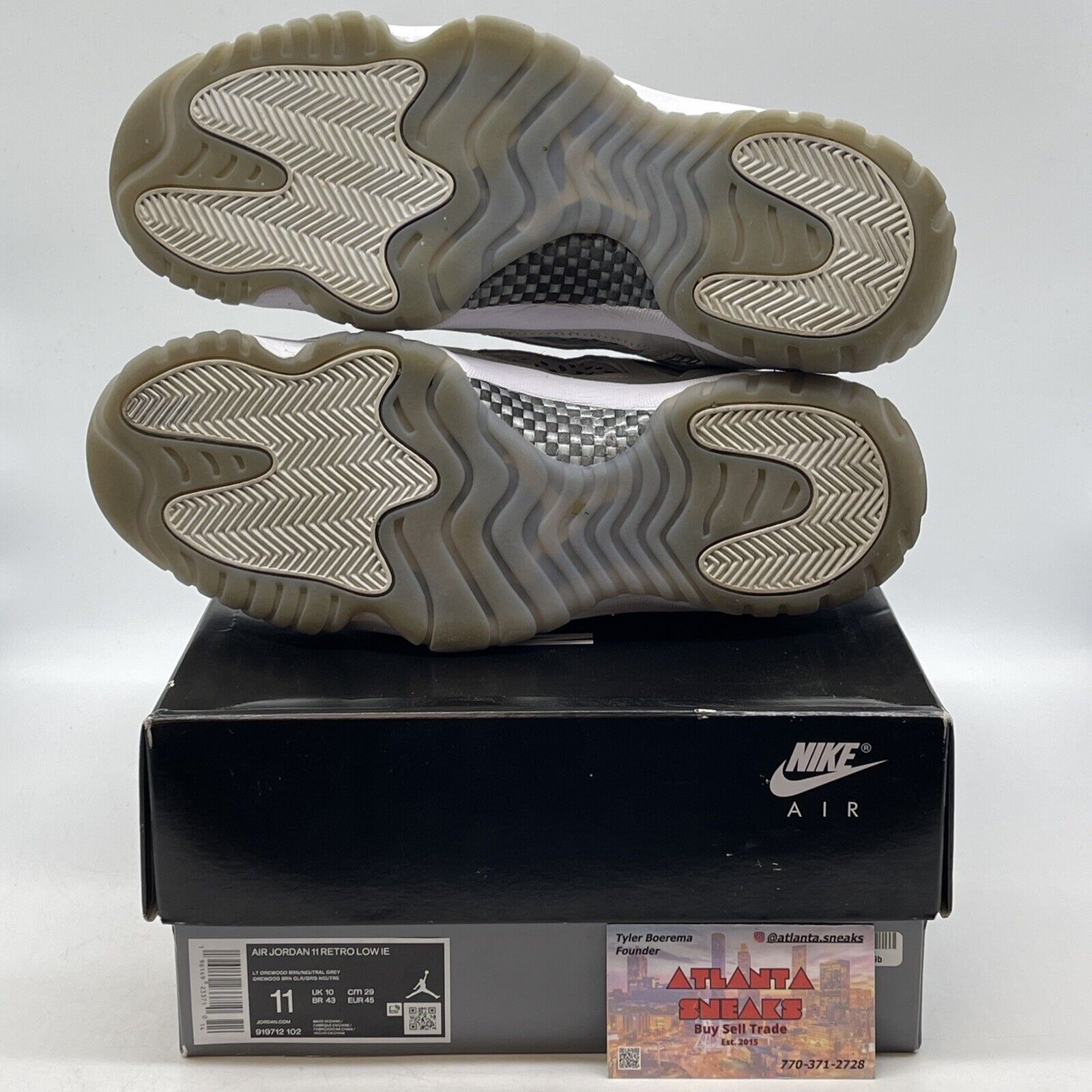 Size 11 - Air Jordan 11 Retro IE Low Light Orewood Brown Grey (919712-102)