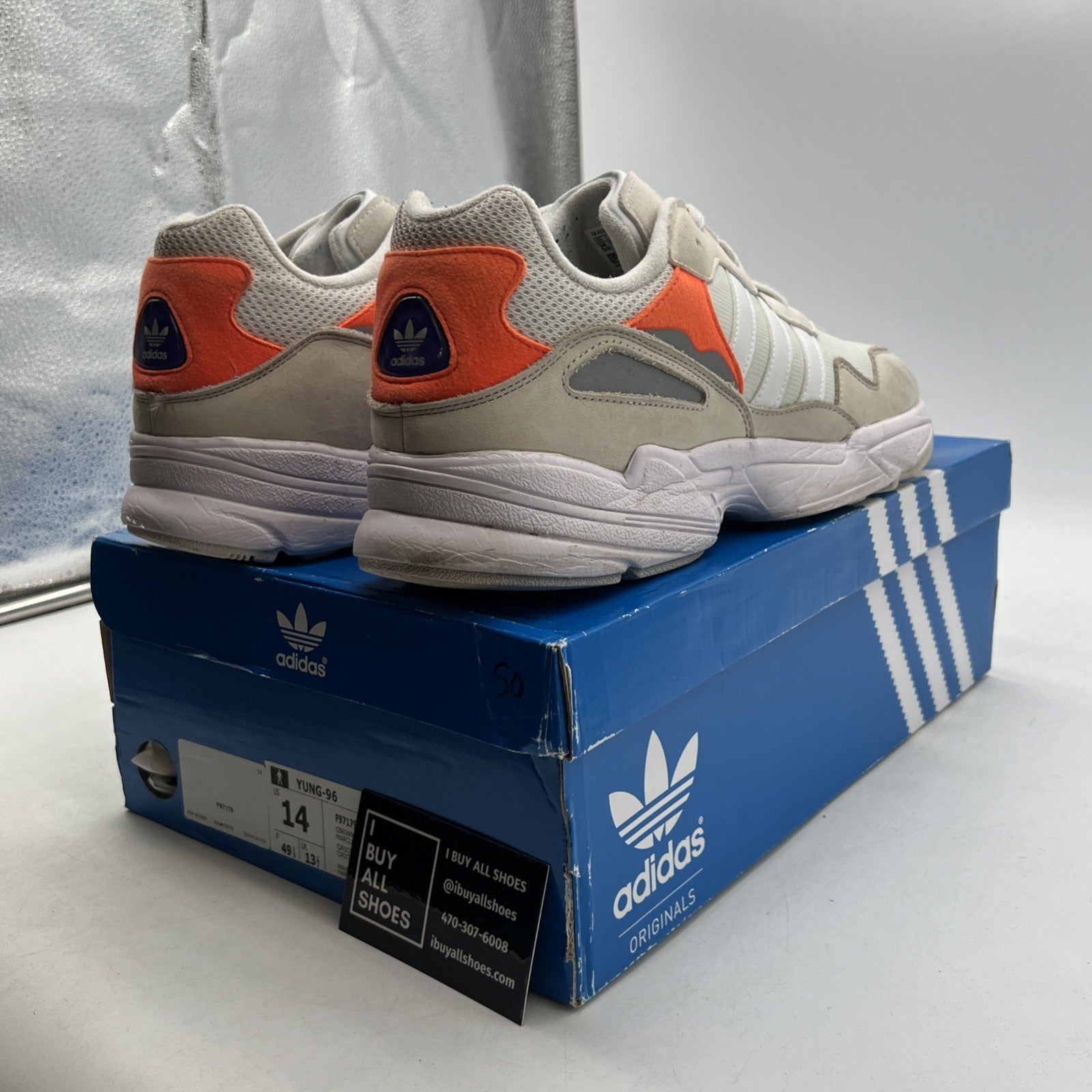 Size 14 - adidas Yung-96 Orange (F97179)