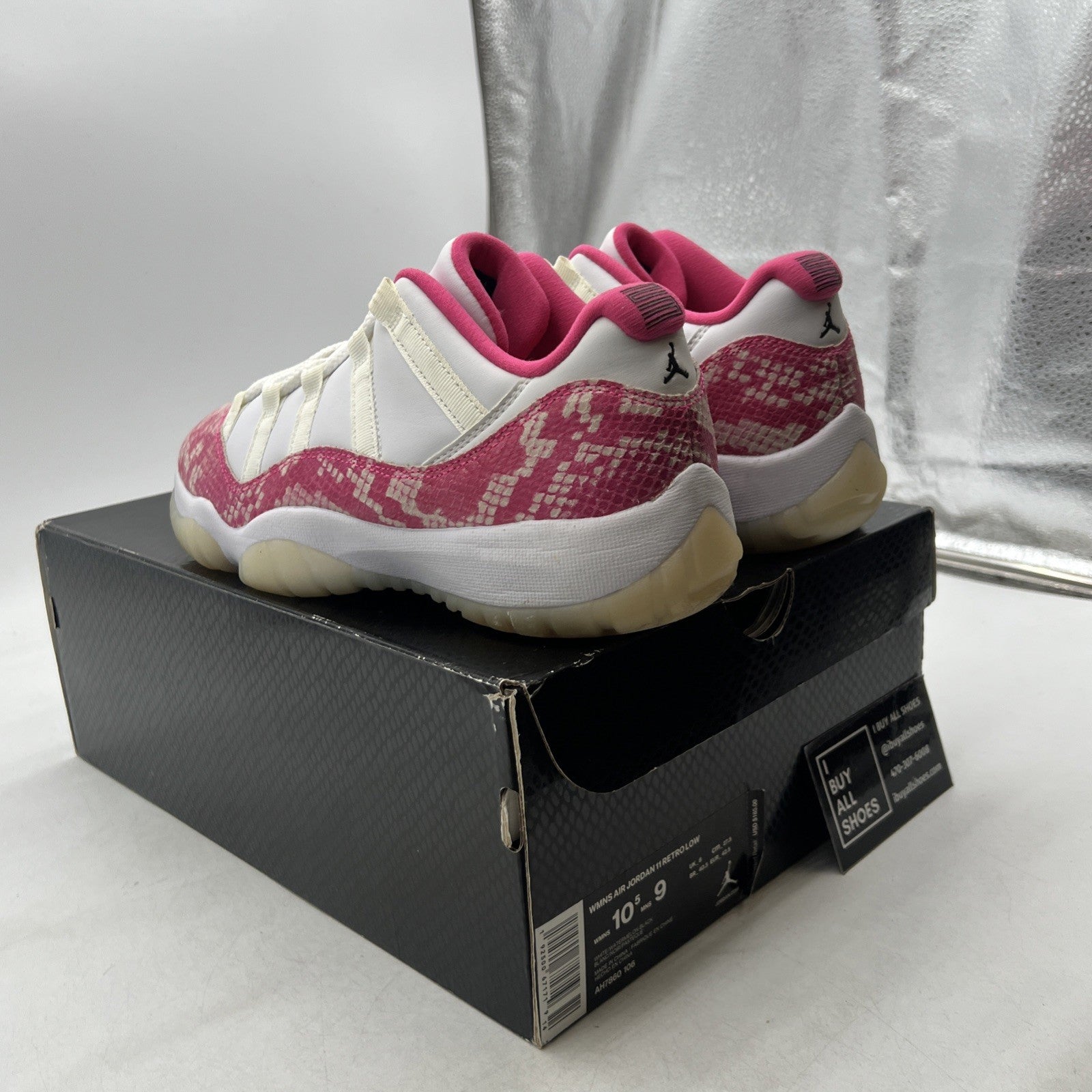 Size 10.5 - Air Jordan 11 Retro Low Pink Snakeskin W (AH7860-106)