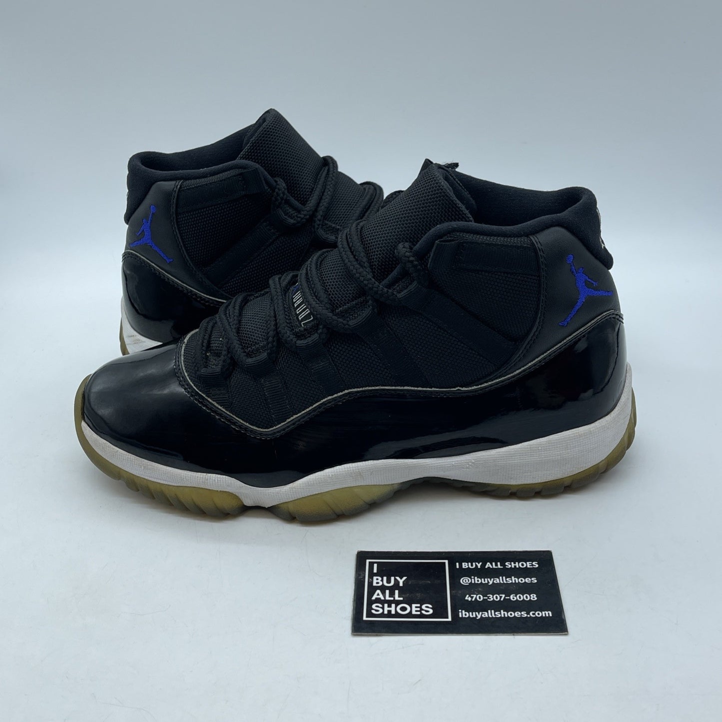 Size 8 - Jordan 11 Retro High Space Jam Black Blue Leather (378037-003)