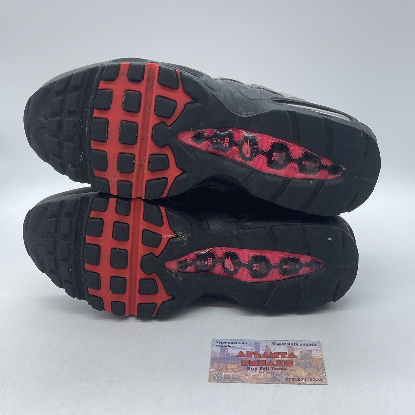 Size 10 - Nike Air Max 95 OG Solar Red Greet Pink Suede Black (AT2865-100)