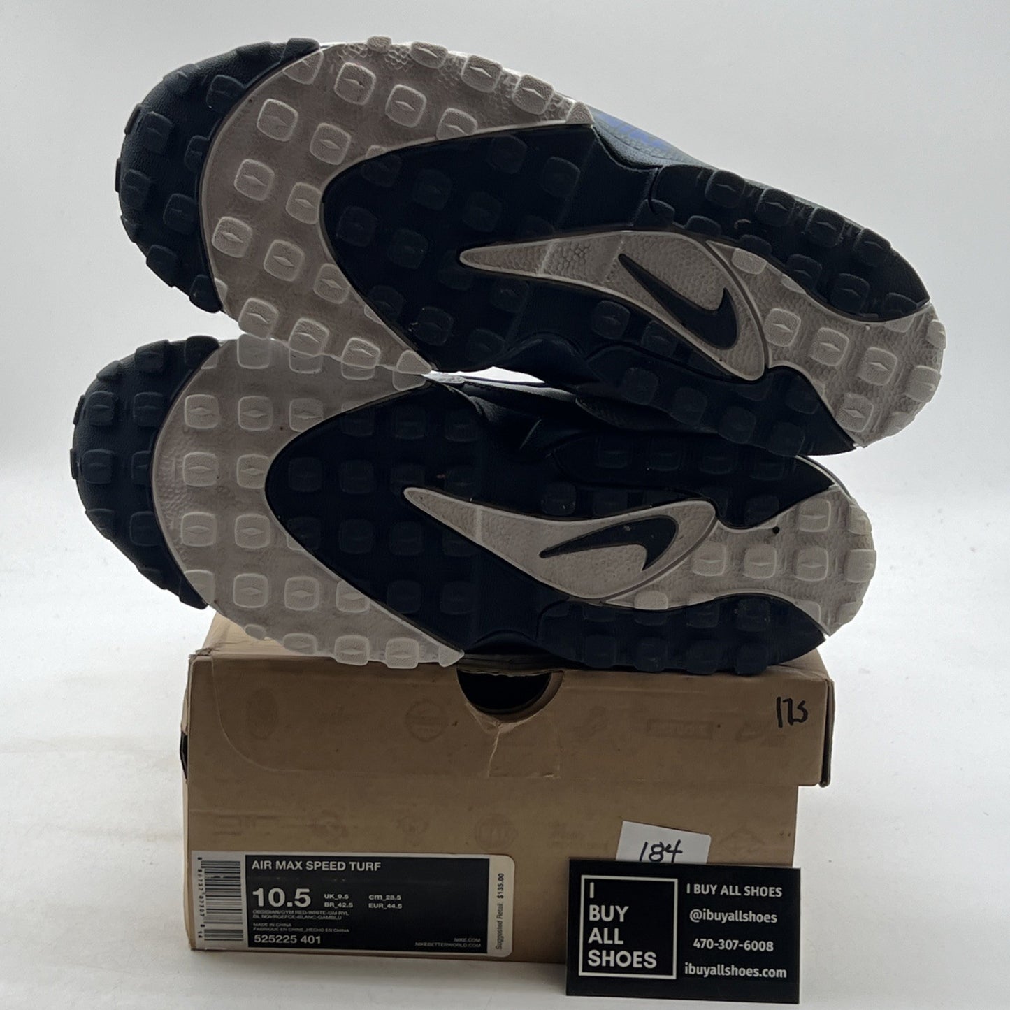 Size 10.5 - Nike Air Max Speed Turf New York Football Giants (525225-401)