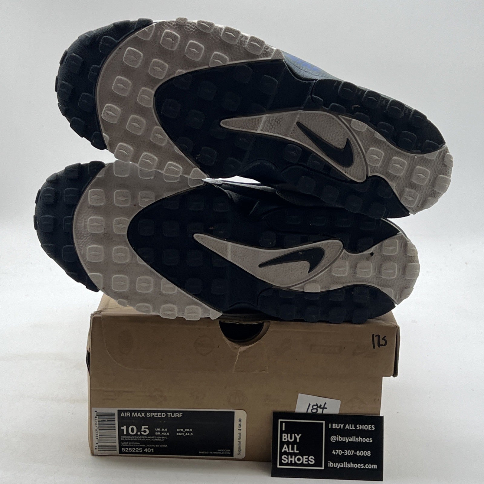 Size 10.5 - Nike Air Max Speed Turf New York Football Giants (525225-401)