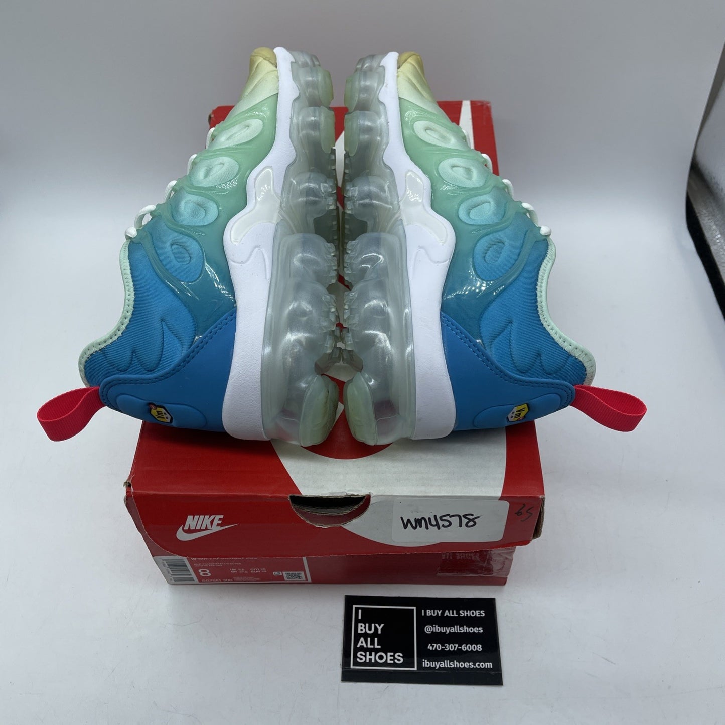 Size 8W - Nike Air VaporMax Plus Mint Foam Laser Blue Suede (DQ7651-300)