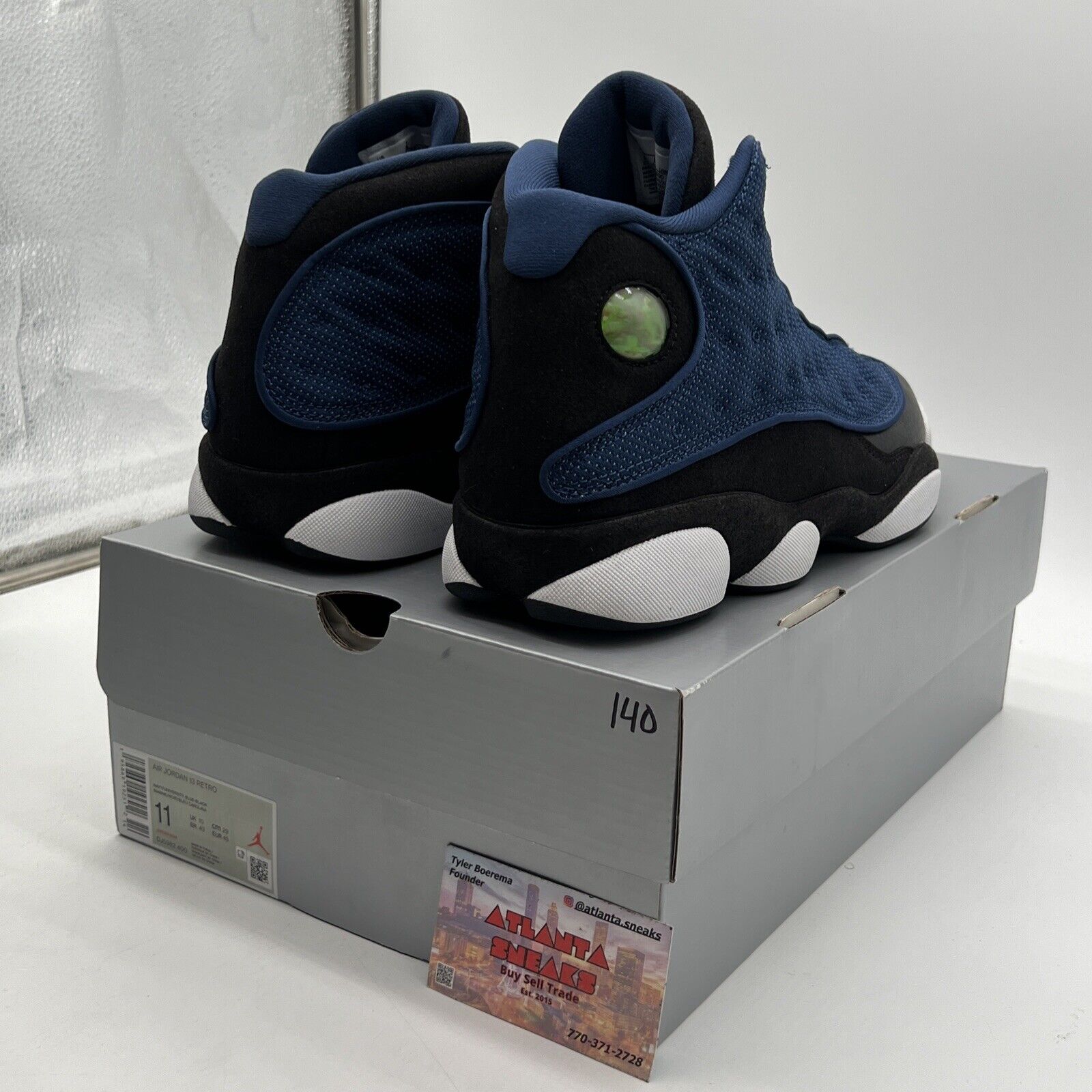 Size 11 - Jordan 13 Navy 2022 White Black Leather (DJ5982-400)