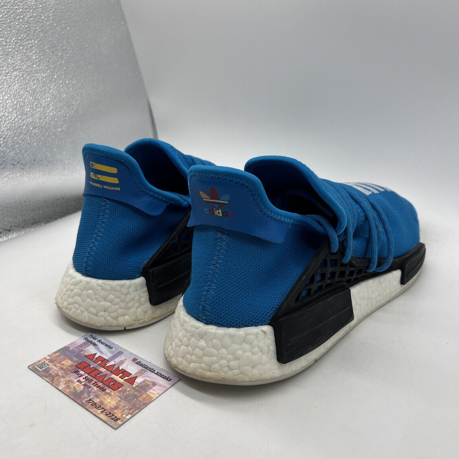 Size 11 - adidas Pharrell x NMD Human Race Blue White Black (BB0618)