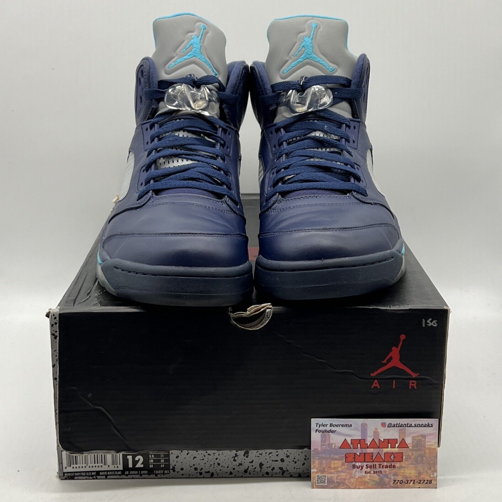 Size 12 - Air Jordan 5 Retro Pre-Grape Navy Blue Leather (136027-405)