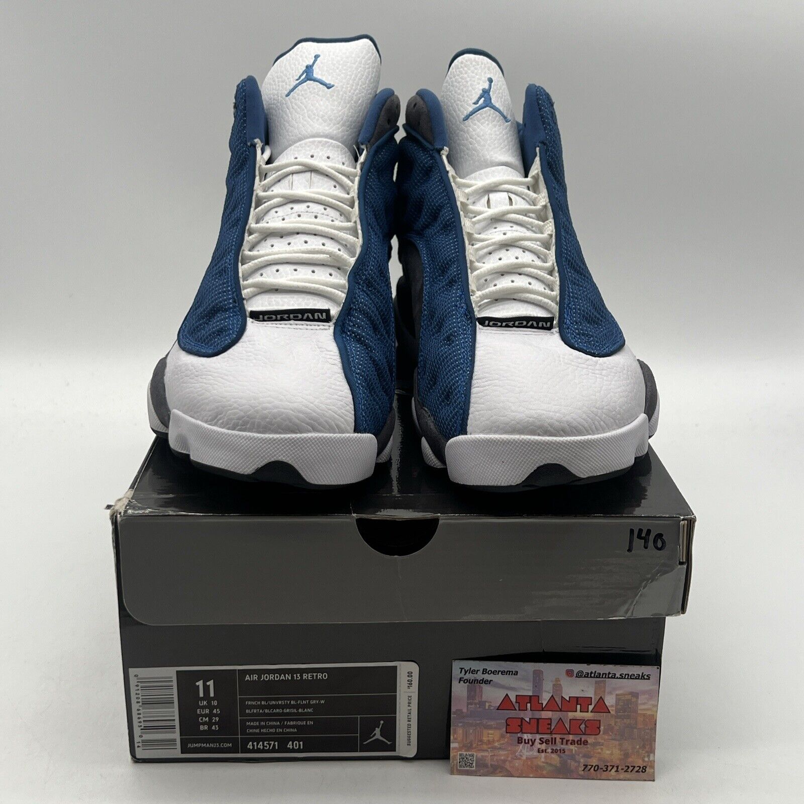 Size 11 - Air Jordan 13 Retro 2010 Flint White Blue Grey Suede (414571-401)