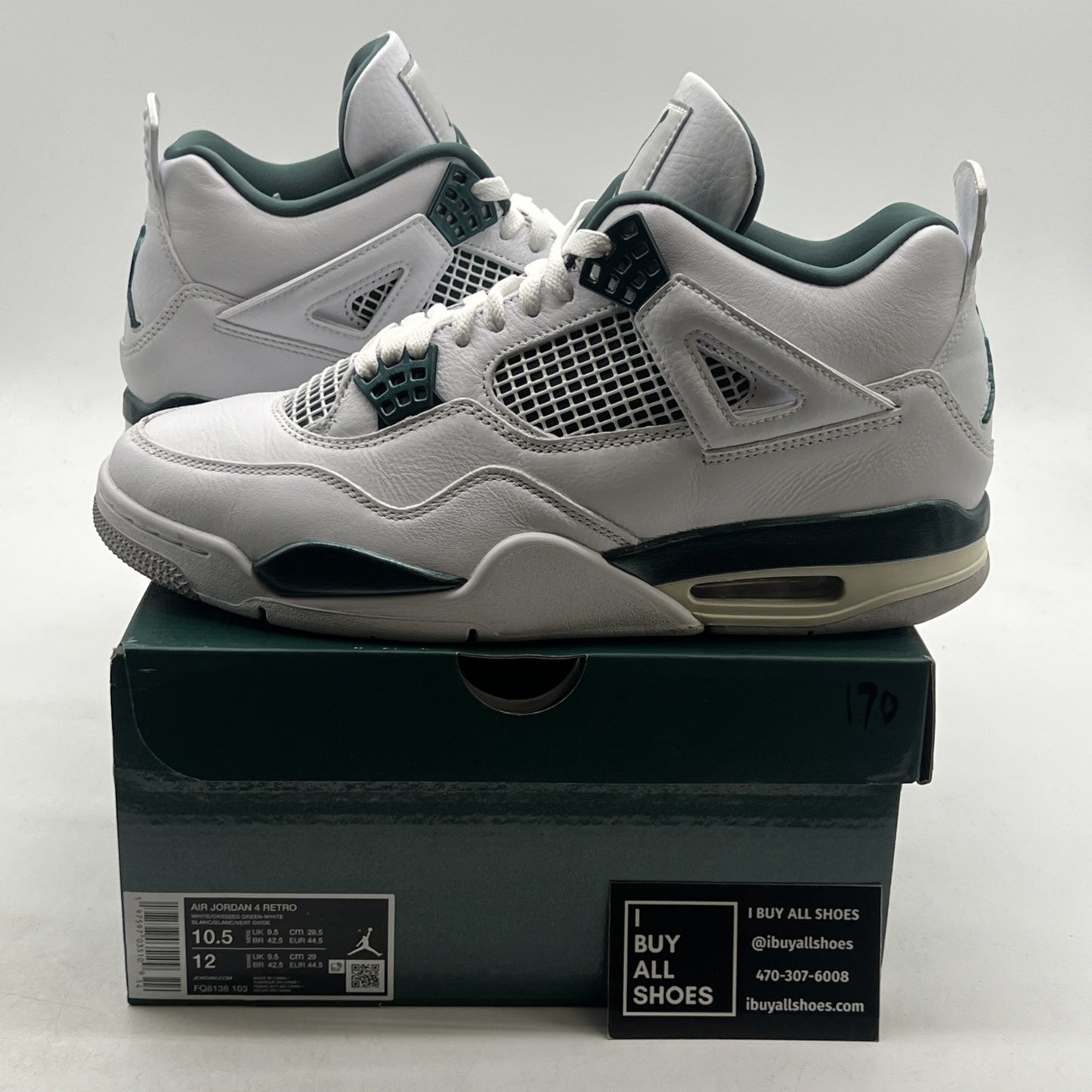 Size 10.5 - Air Jordan 4 Retro Oxidized Green (FQ8138-103)
