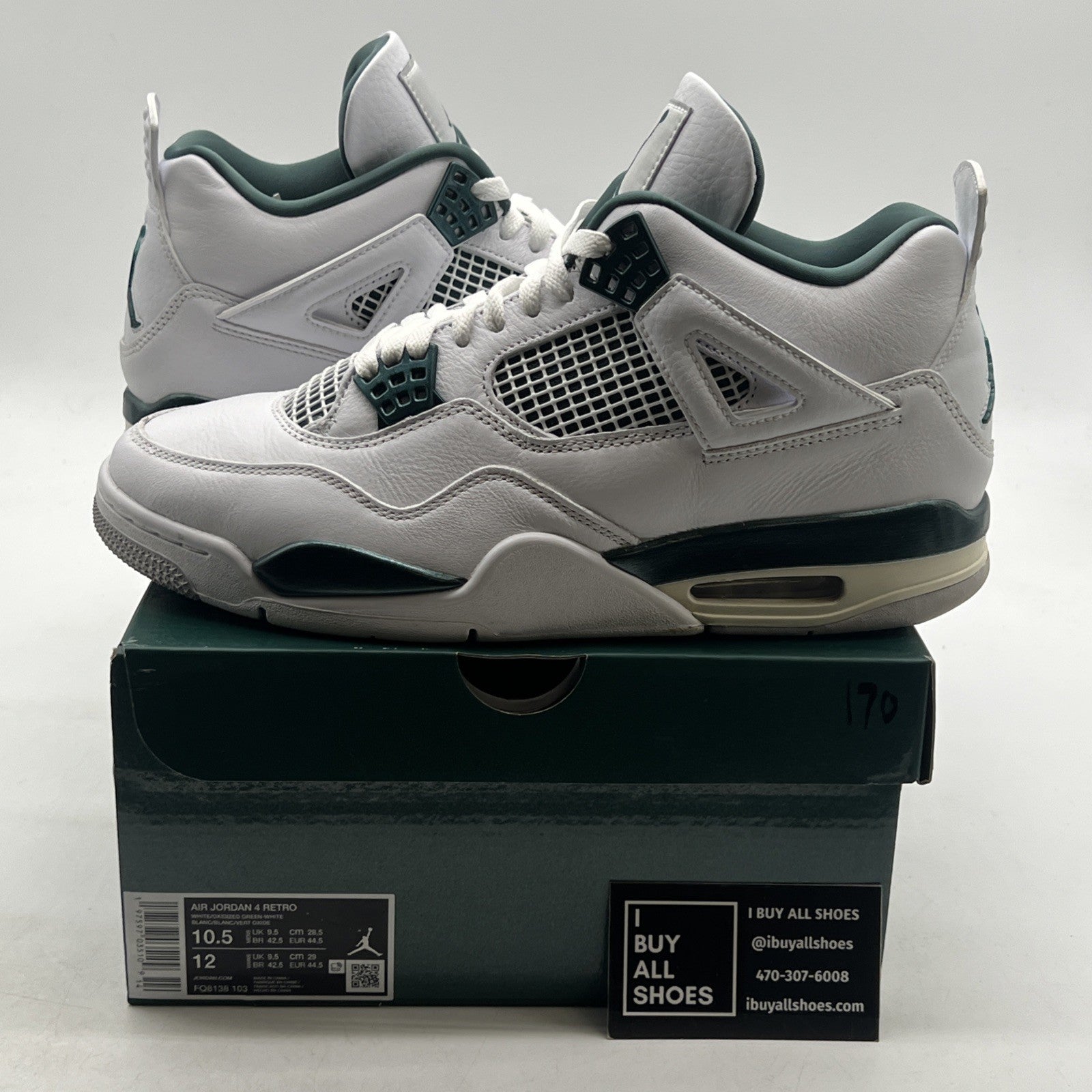 Size 10.5 - Air Jordan 4 Retro Oxidized Green (FQ8138-103)