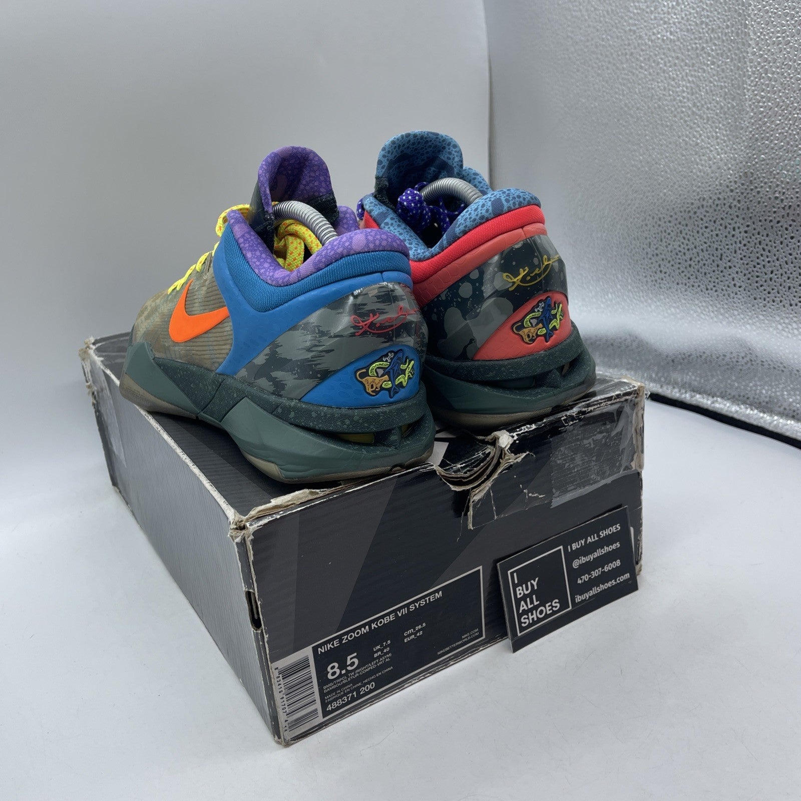 Size 8.5 - Nike Zoom Kobe 7 System What The Kobe Black Black (488371-200)