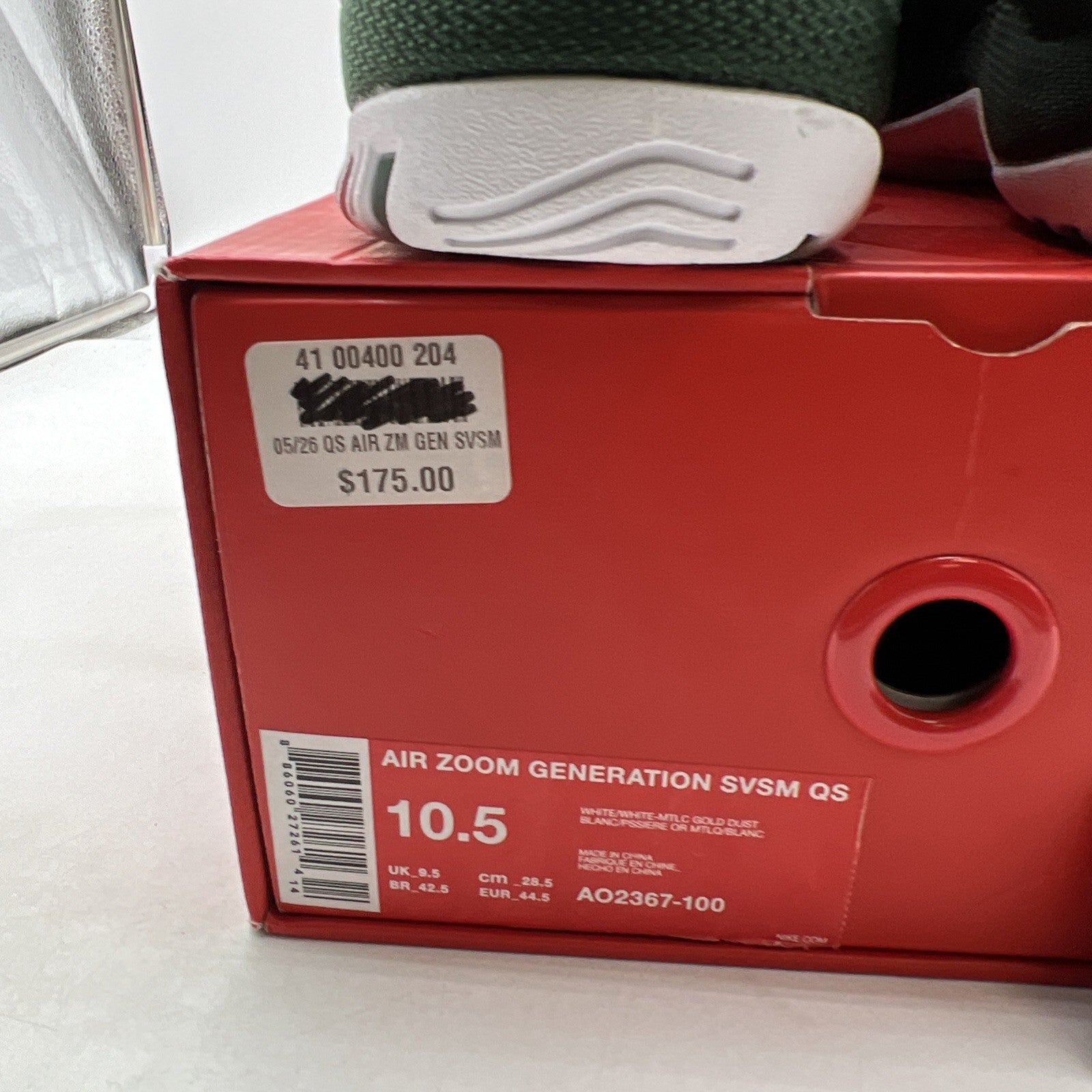 Size 10.5 - Nike Air Zoom Generation Retro QS SVSM (AO2367-100)