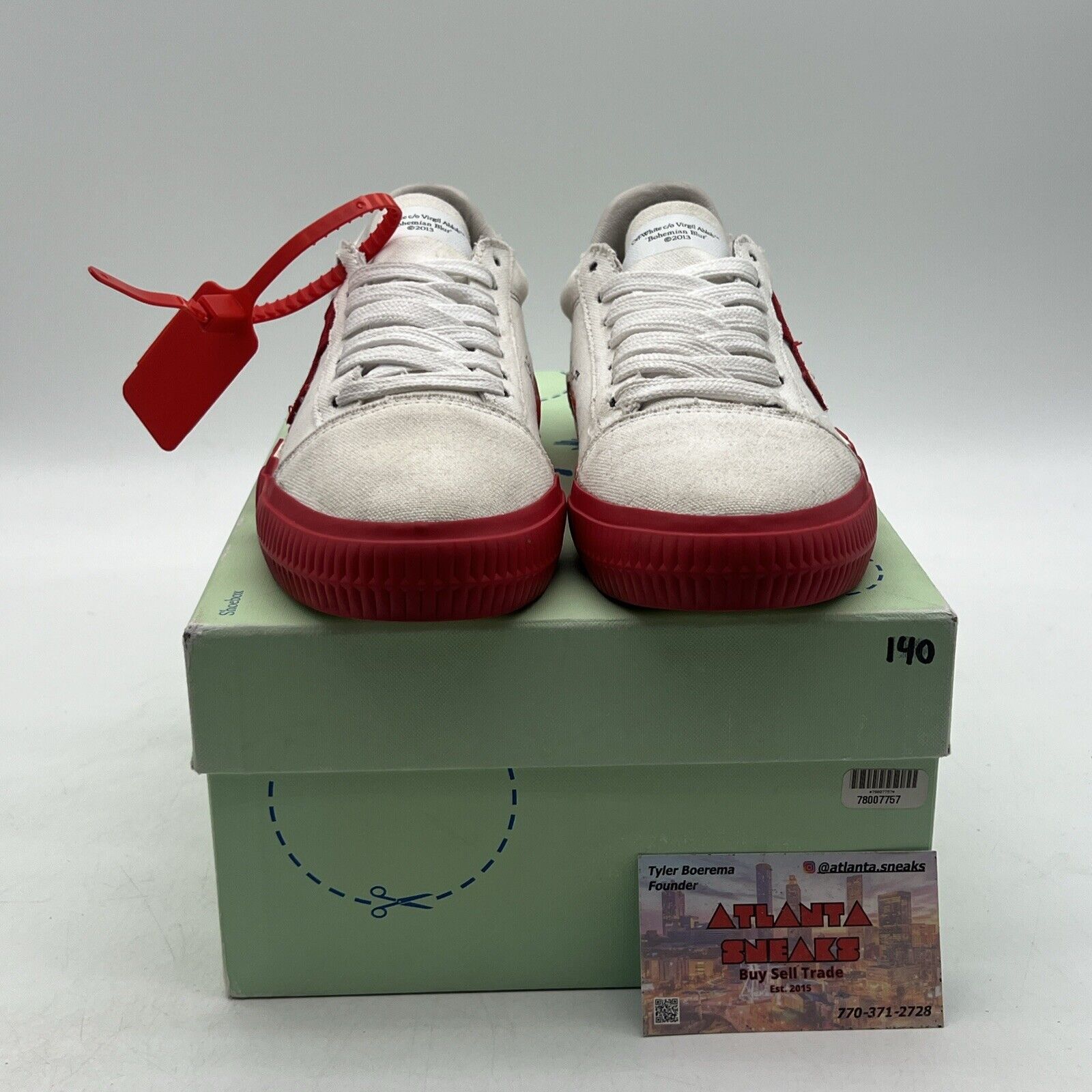 Size 6 - Off-White Vulc Sneaker White Red W (OWIA178R21FAB0010125)