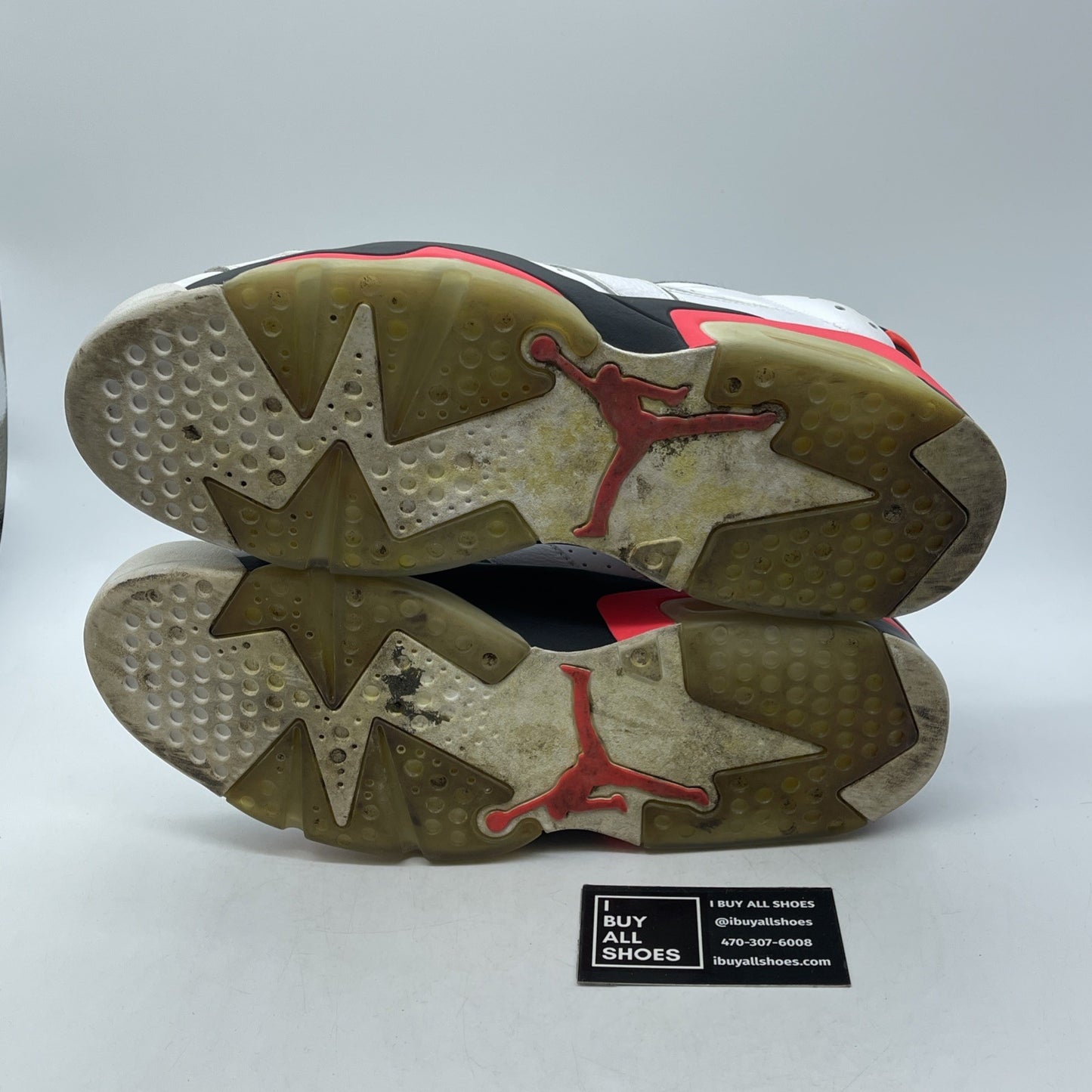 Size 12 - Air Jordan 6 Low White Infrared Black Leather (304401-123)
