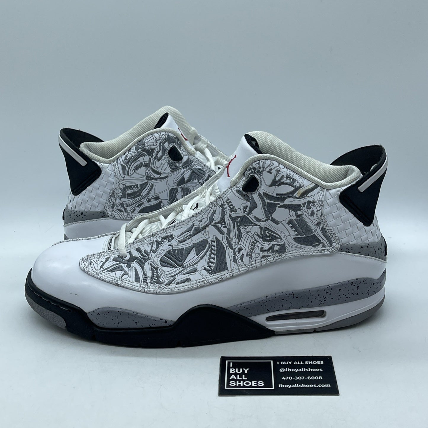 Size 13 - Jordan Dub Zero White Cement Grey Black Leather (311046-161)