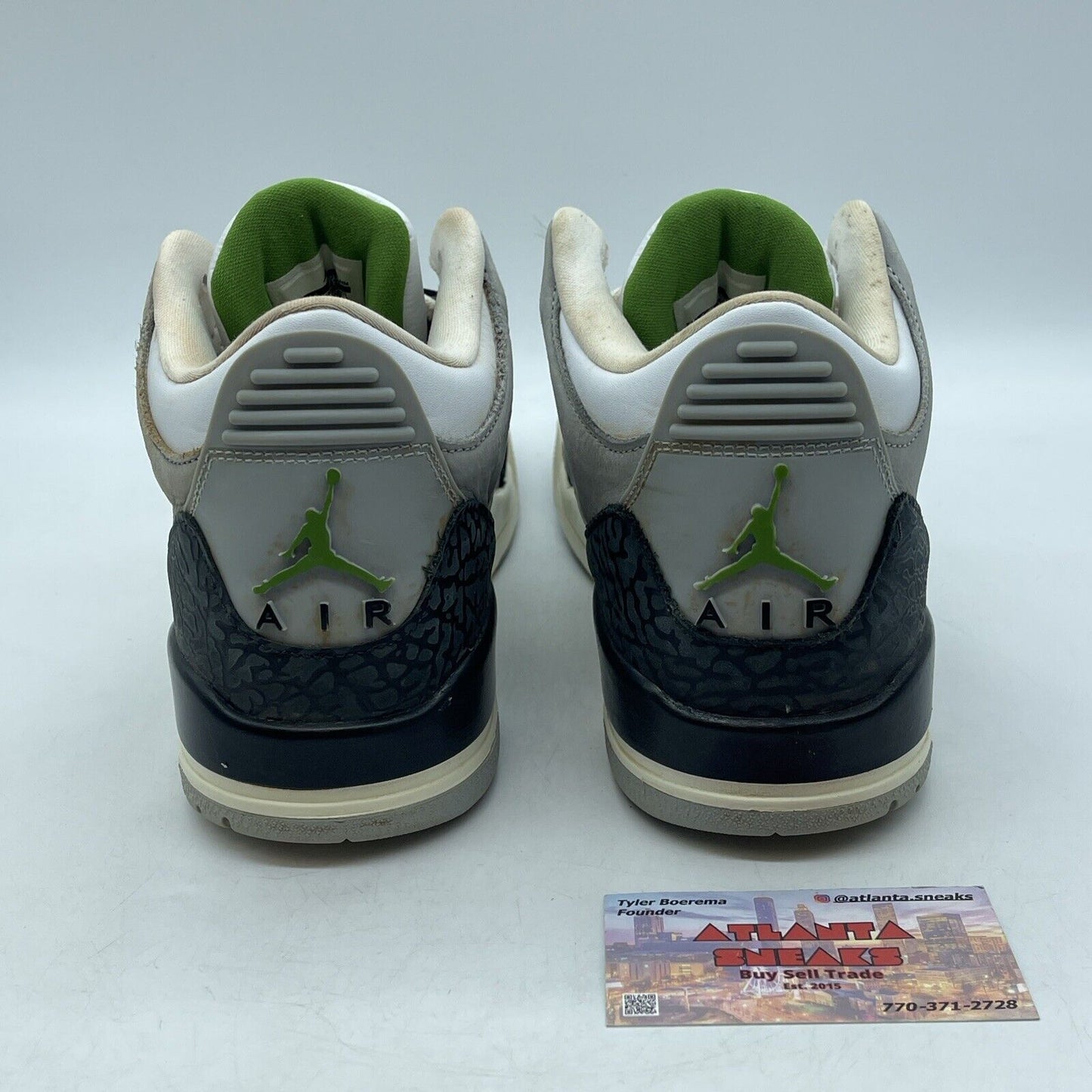 Size 8.5 - Air Jordan 3 Retro Chlorophyll Green Gray White Black (136064-006)