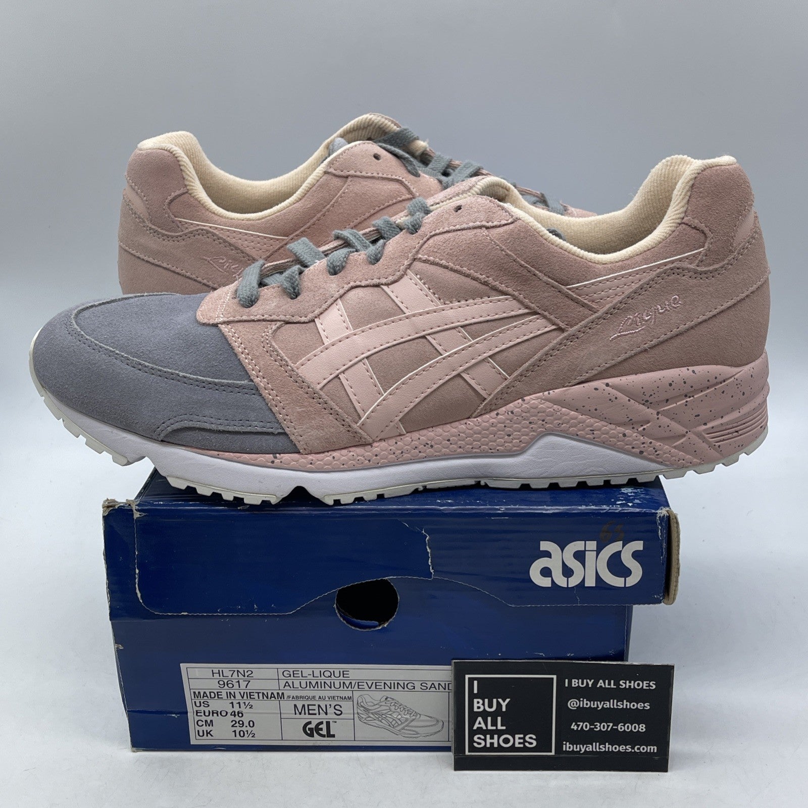 Size 11.5 - Asics GEL-Lique Aluminum Evening Sand (HL7N2-9617)
