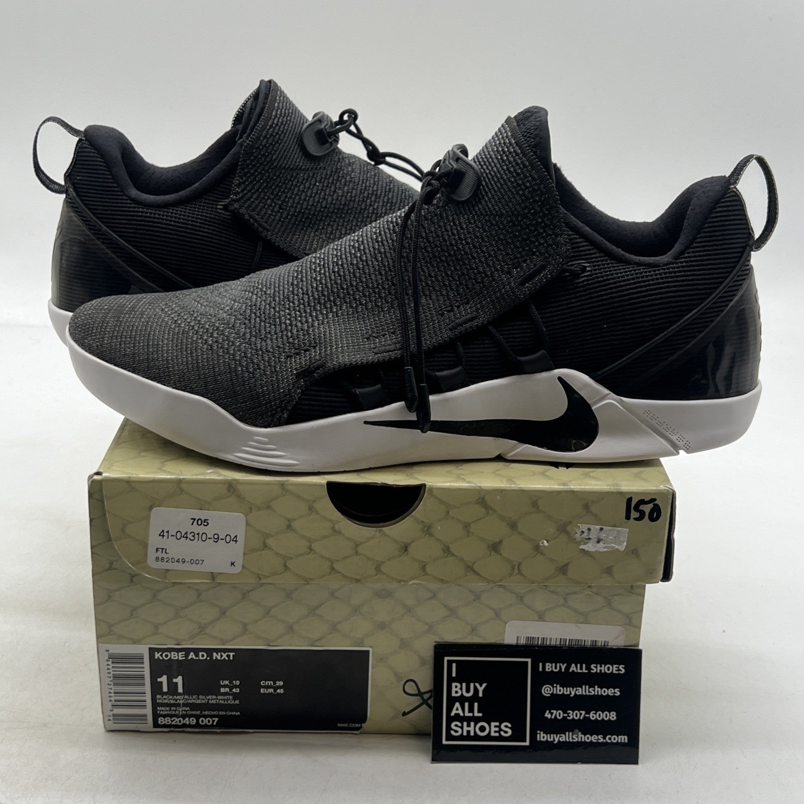 Size 11 - Nike Kobe A.D. NXT Black White (882049-007)