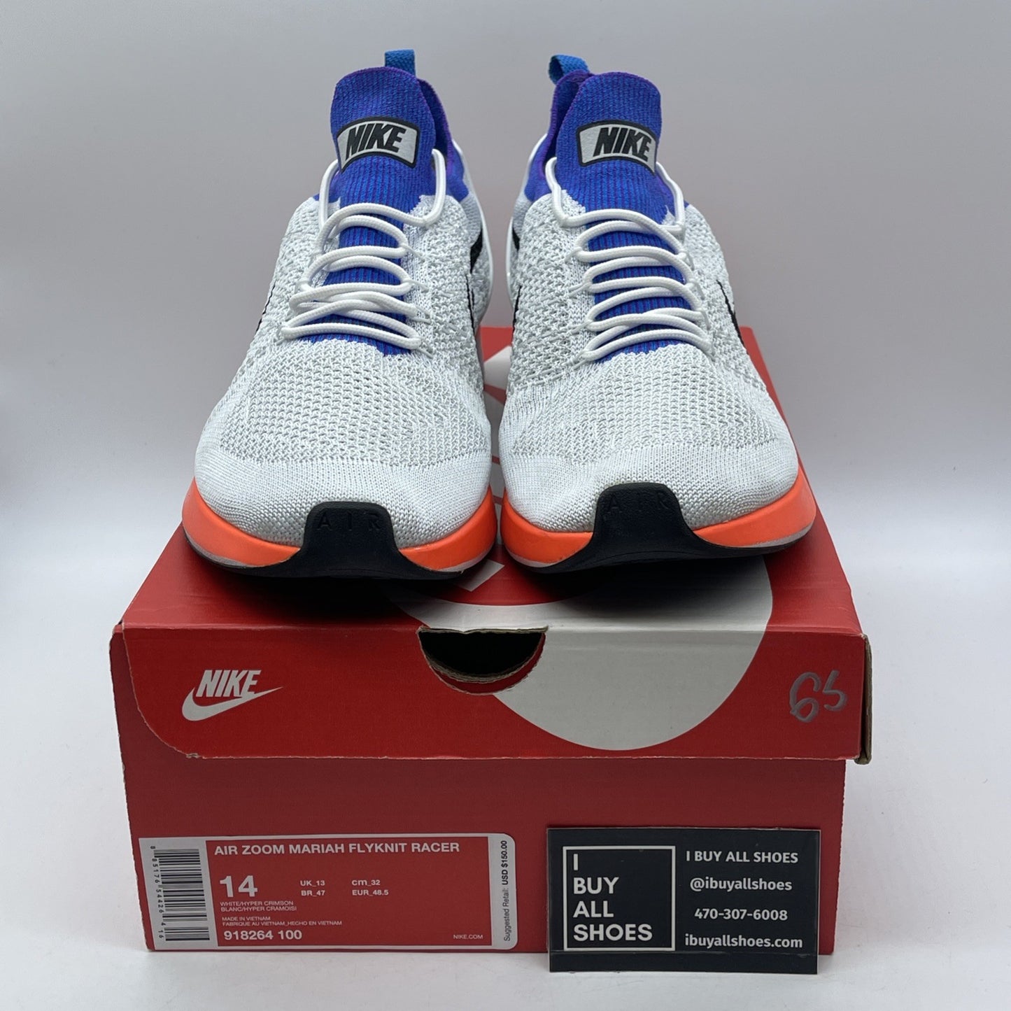 Size 14 - Nike Air Zoom Mariah Flyknit Racer Hyper Crimson Suede (918264-100)