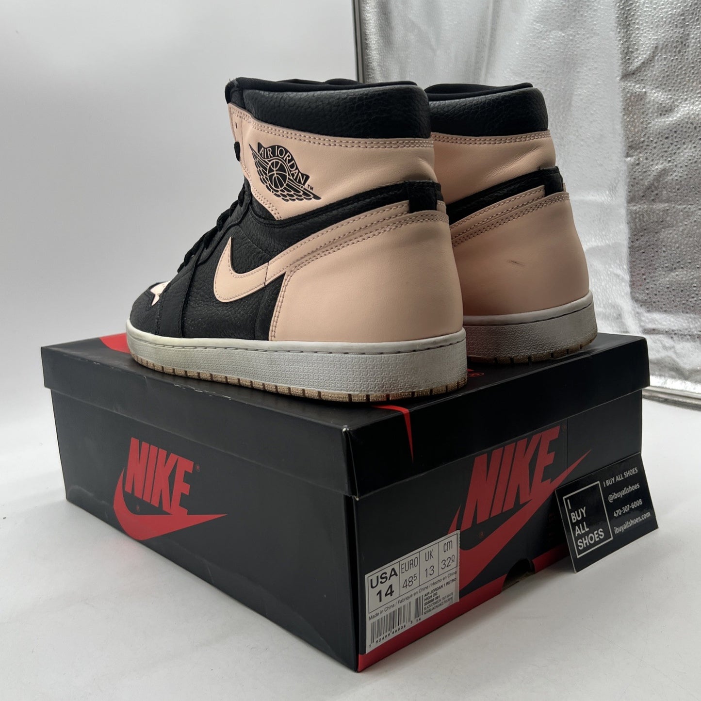 Size 14 - Air Jordan 1 Retro OG High Crimson Tint (555088-081)